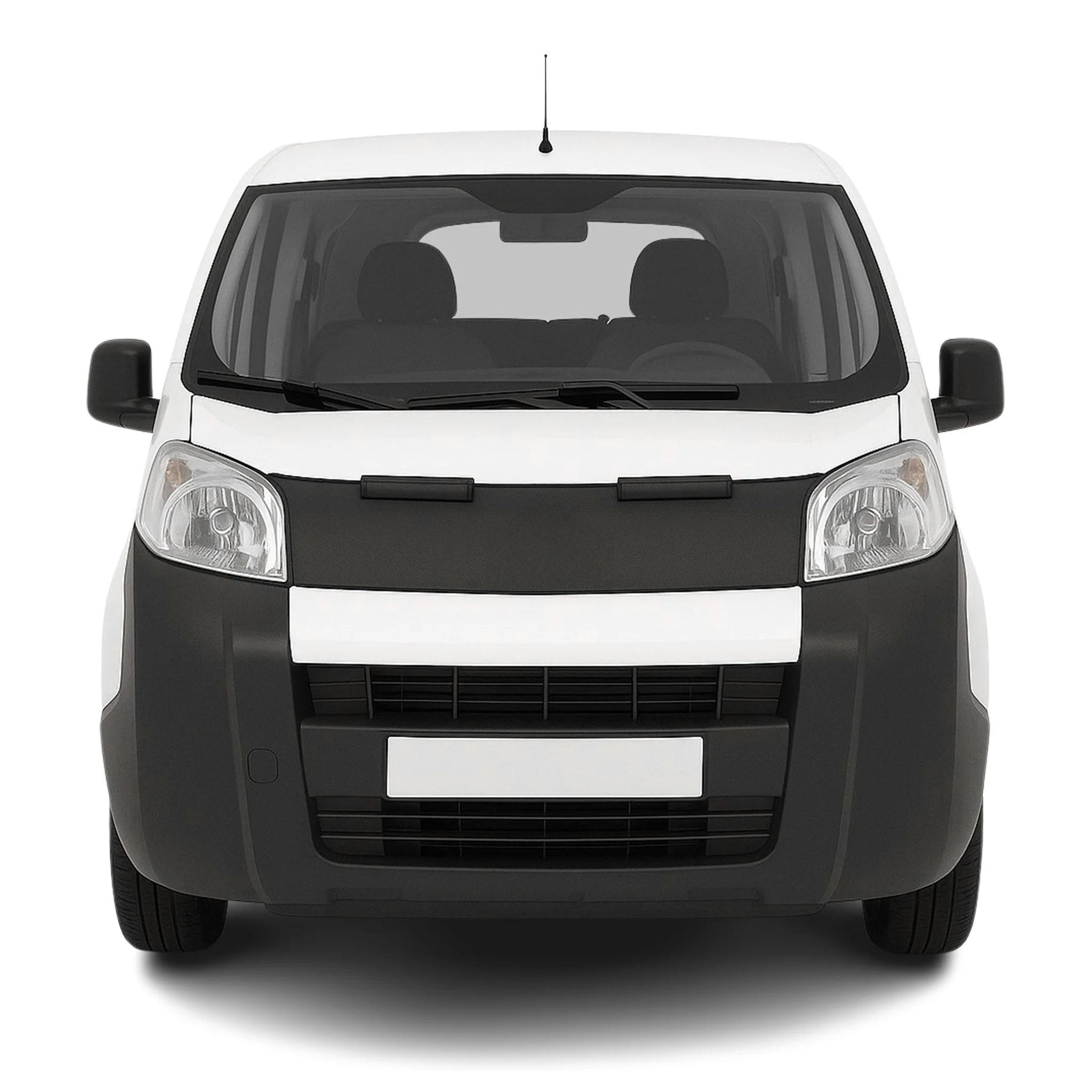 Haubenbra Steinschlagschutz Bonnet Bra für Citroen Nemo 2008-2016 Schwarz Halb