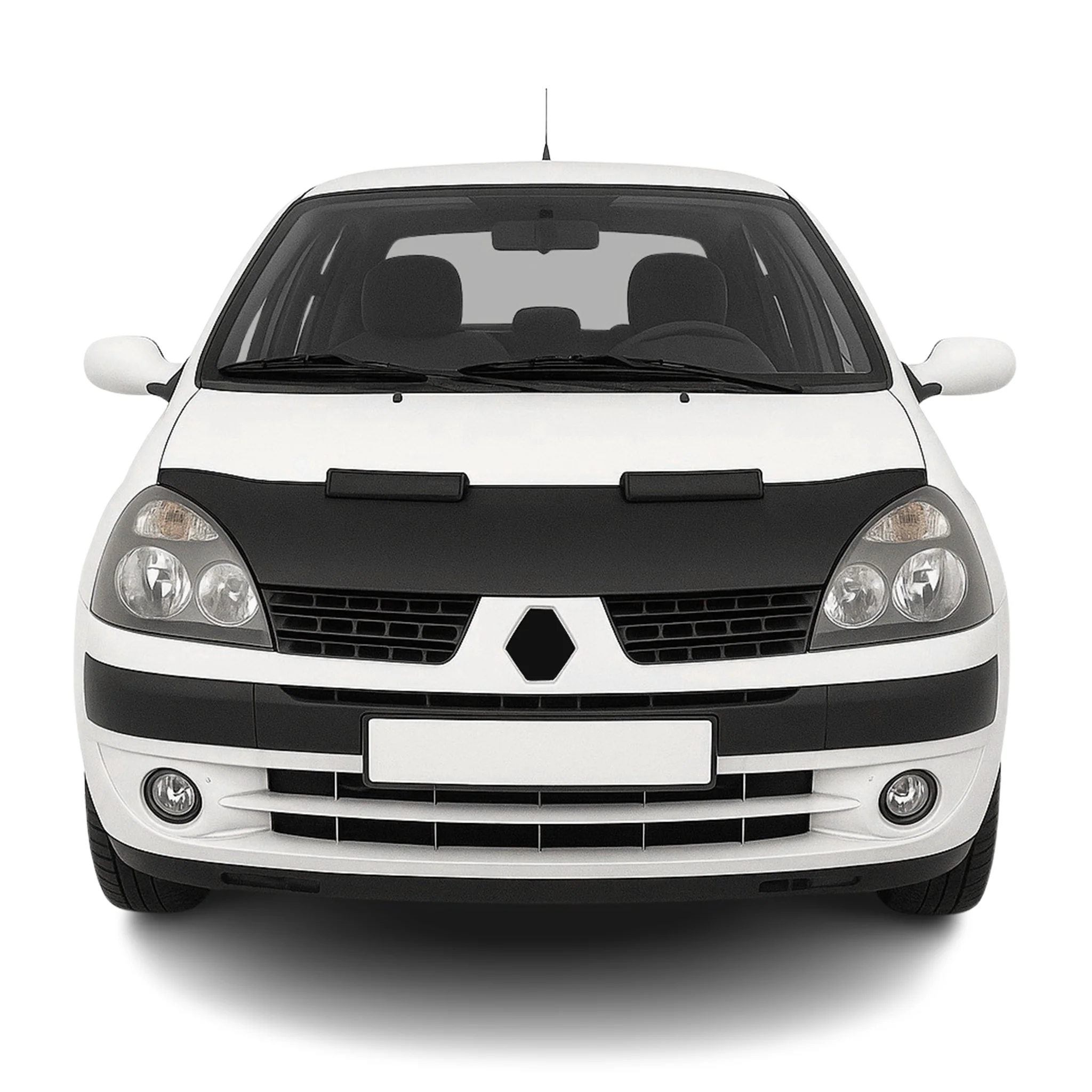 Haubenbra Steinschlagschutz Bonnet Bra für Renault Clio 2001-2006 Schwarz Halb