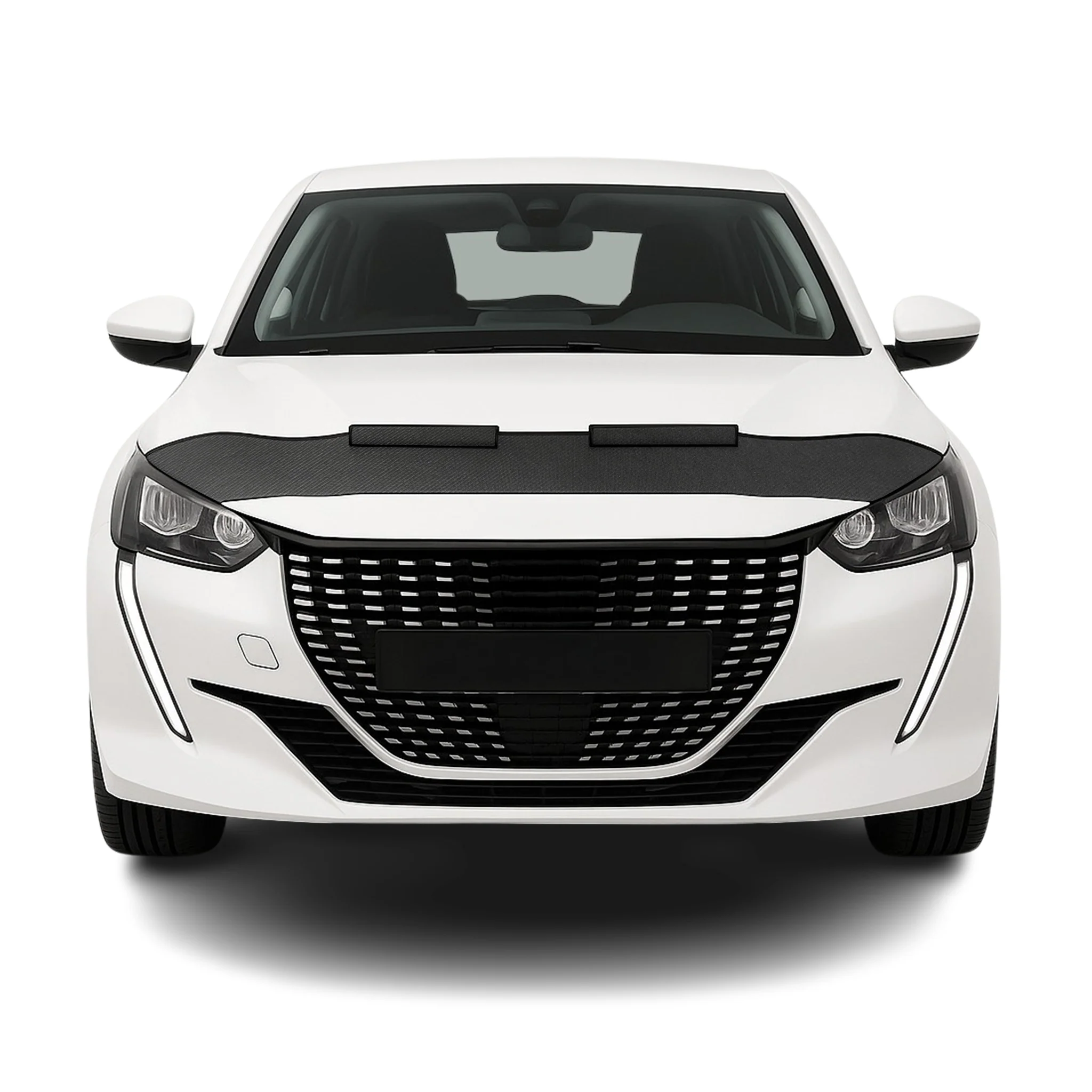Haubenbra Steinschlagschutz Bonnet Bra für Peugeot 208 2019-2026 Carbon Halb