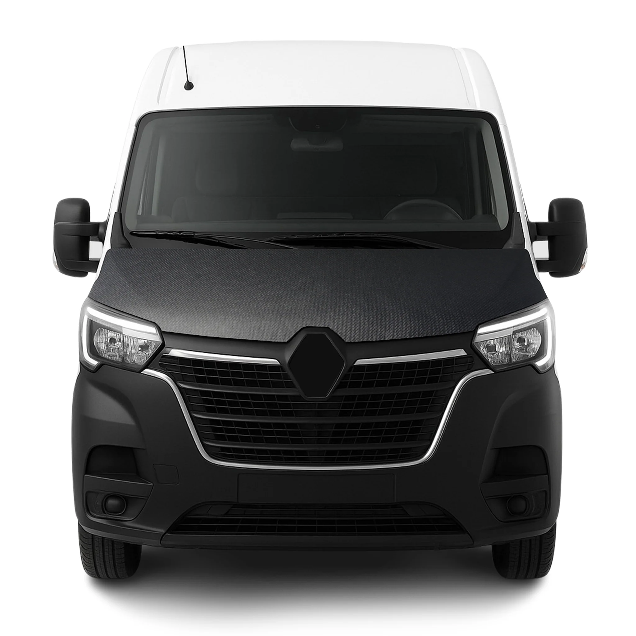 Haubenbra Bonnet Bra Steinschlagschutz für Renault Master 2019-2023 Carbon Optik