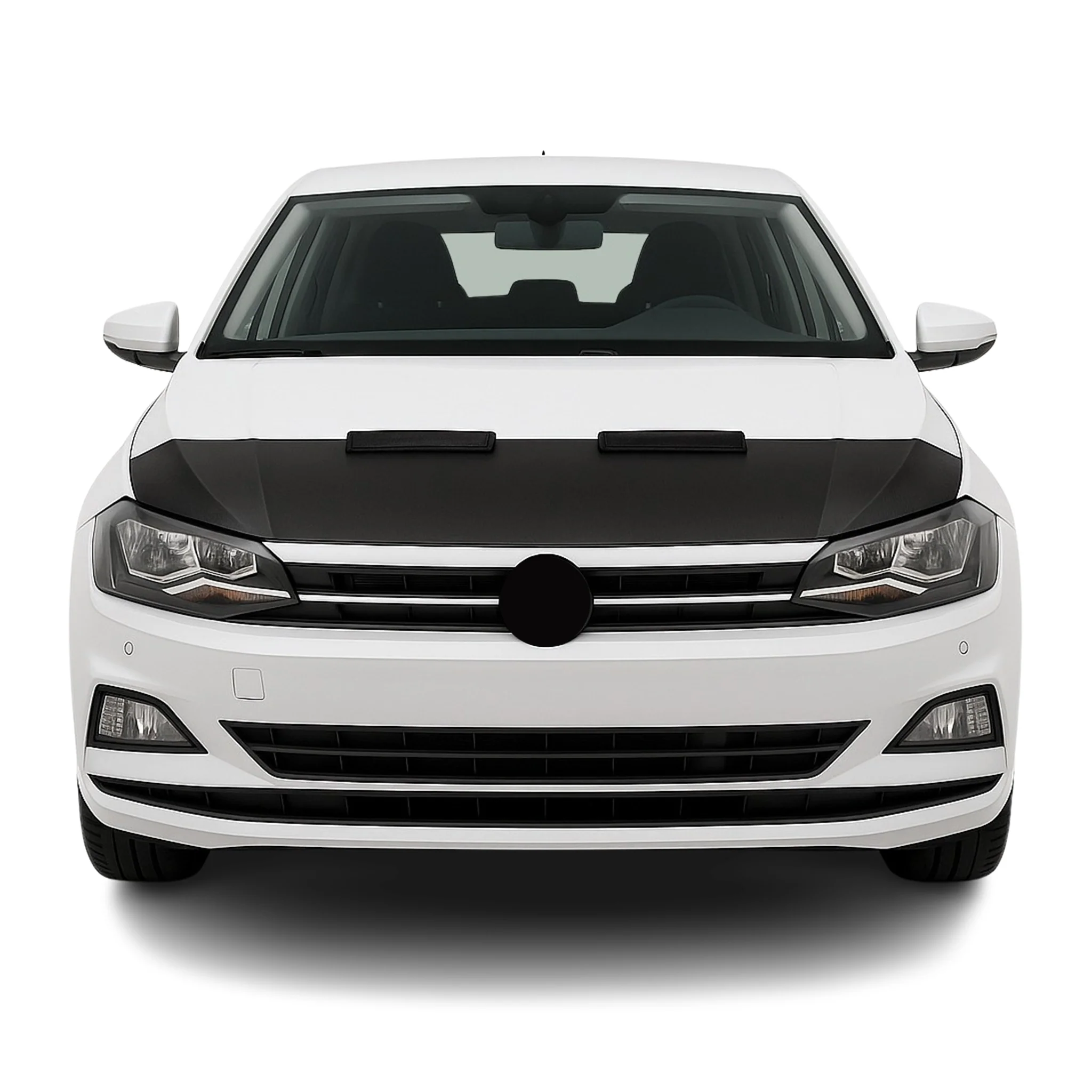 Haubenbra Steinschlagschutz Bonnet Bra für VW Polo 2017-2026 Schwarz Halb