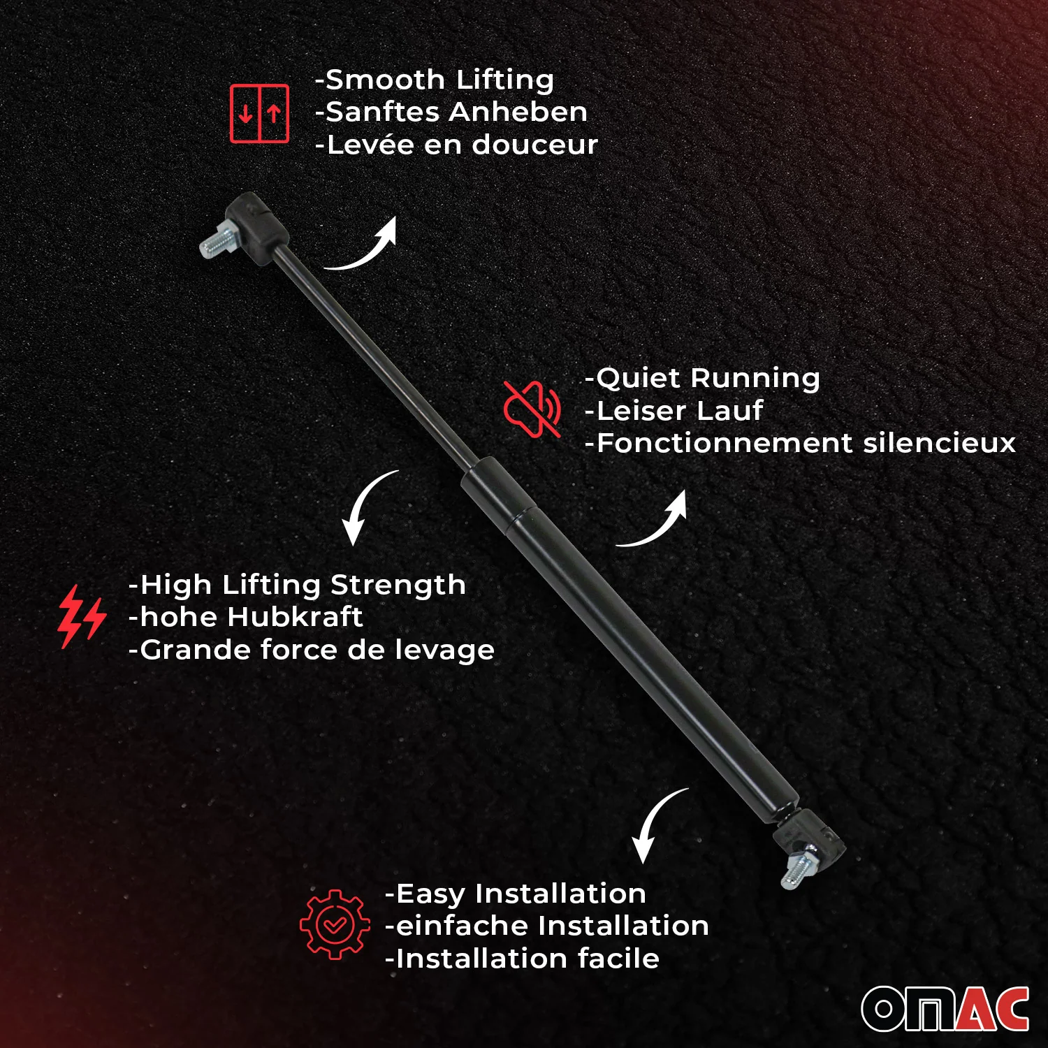 2x Heckklappendämpfer Gasfeder Dämpfer für Audi A6 2004-2011 Edelstahl - Image 3