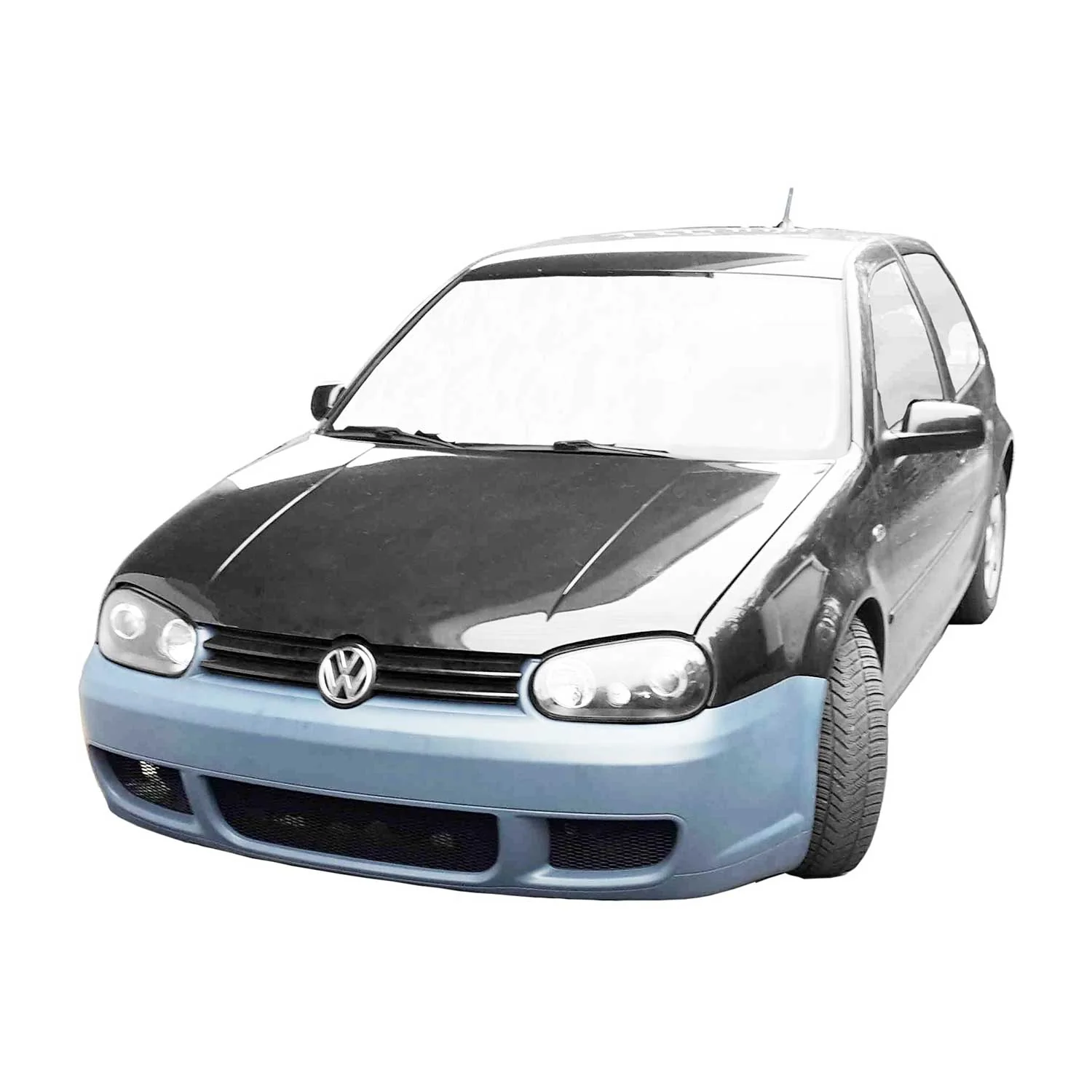 JOM Frontstoßstange Stoßstange für VW Golf 4 1997-2003 RS-Look mit ABE Schwarz - Image 5