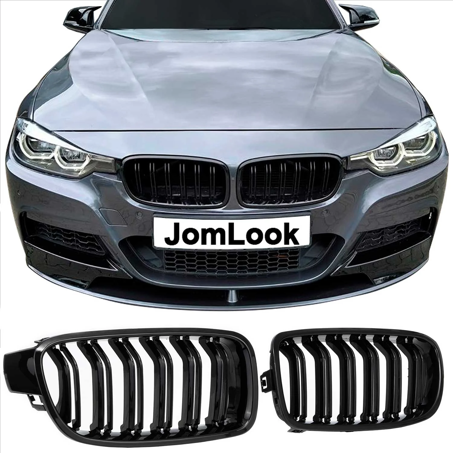 JOM Kühlergrill Kühlergitter für BMW F30 F31 2011-2019 schwarz 1tlg