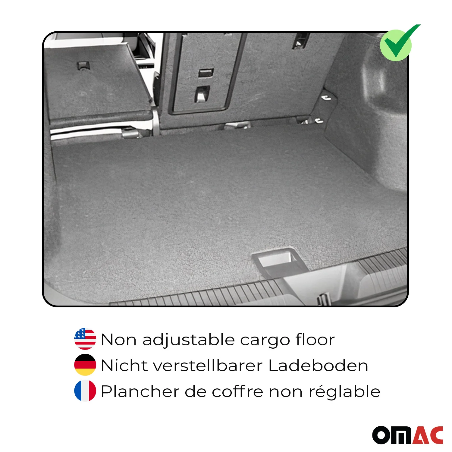Kofferraummatte für BMW X1 F48 2015-2022 ohne verstellbare Rücksitze TPE Schwarz - Image 3