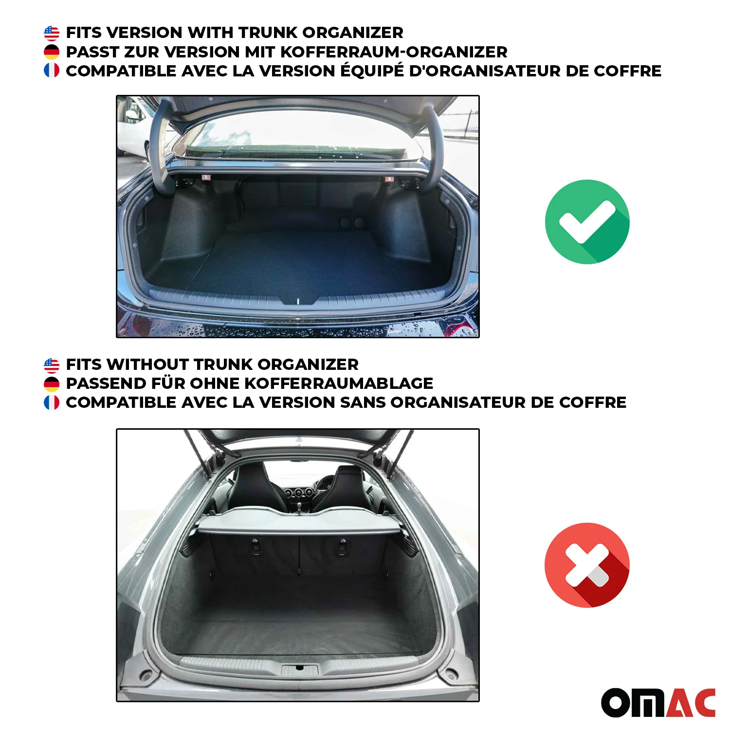 Kofferraummatte Laderaumwanne für Audi Q8 2018-2026 mit Kofferraumorganisator - Image 3