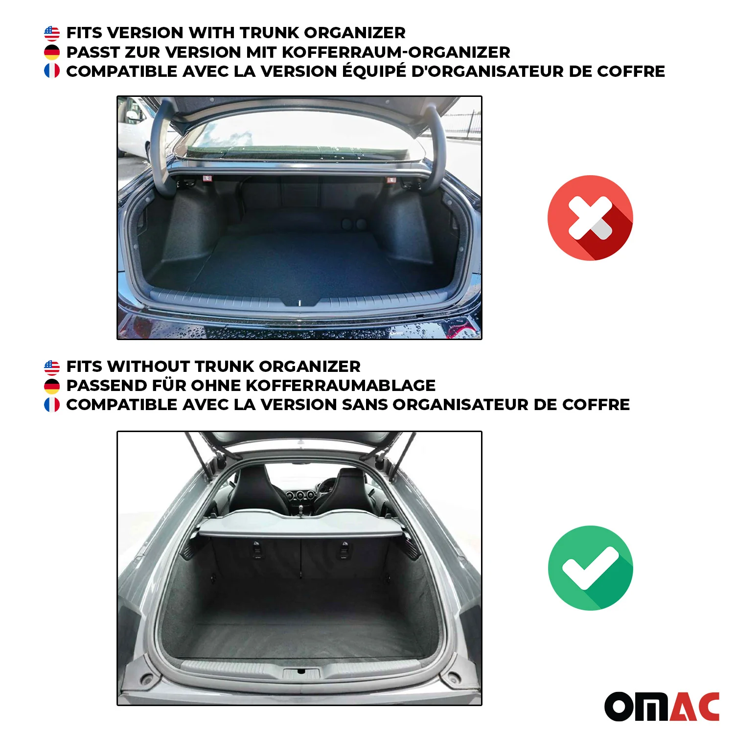 Kofferraummatte Laderaumwanne für Kia Niro I 2017-2022 ohne Subwoofer TPE 1 tlg - Image 3