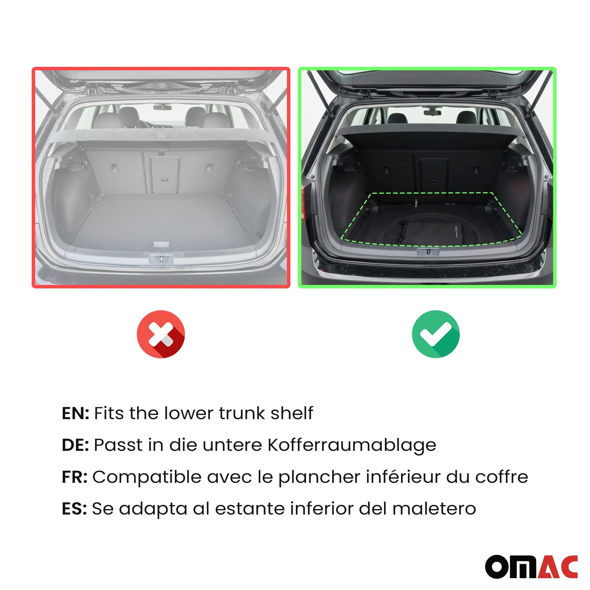 Kofferraummatte Kofferraumwanne für VW e-Golf 2014-2020 Gummi TPE Schwarz - Image 2