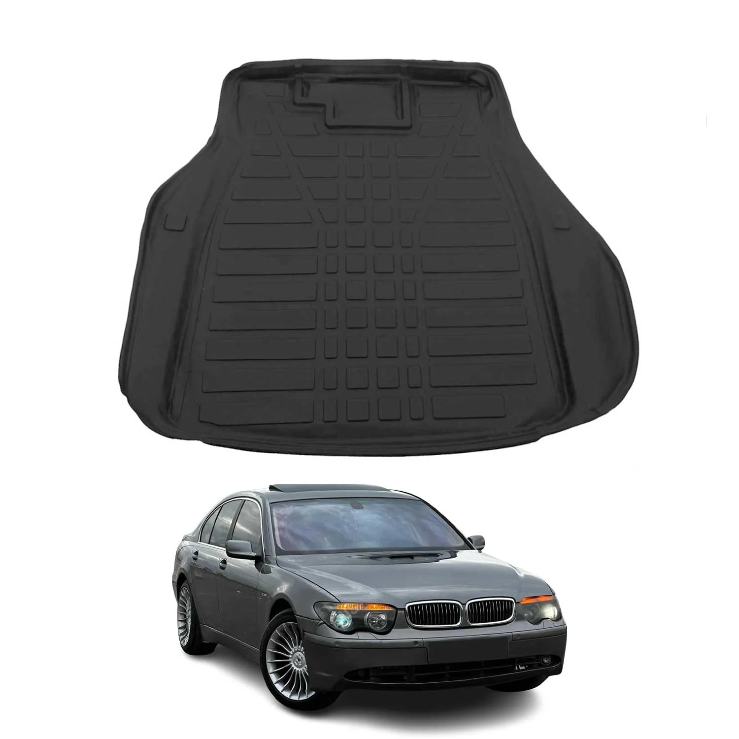 Kofferraumwanne Laderaumwanne für BMW 7er E65 2001-2009 Stufenheck Gummi TPE