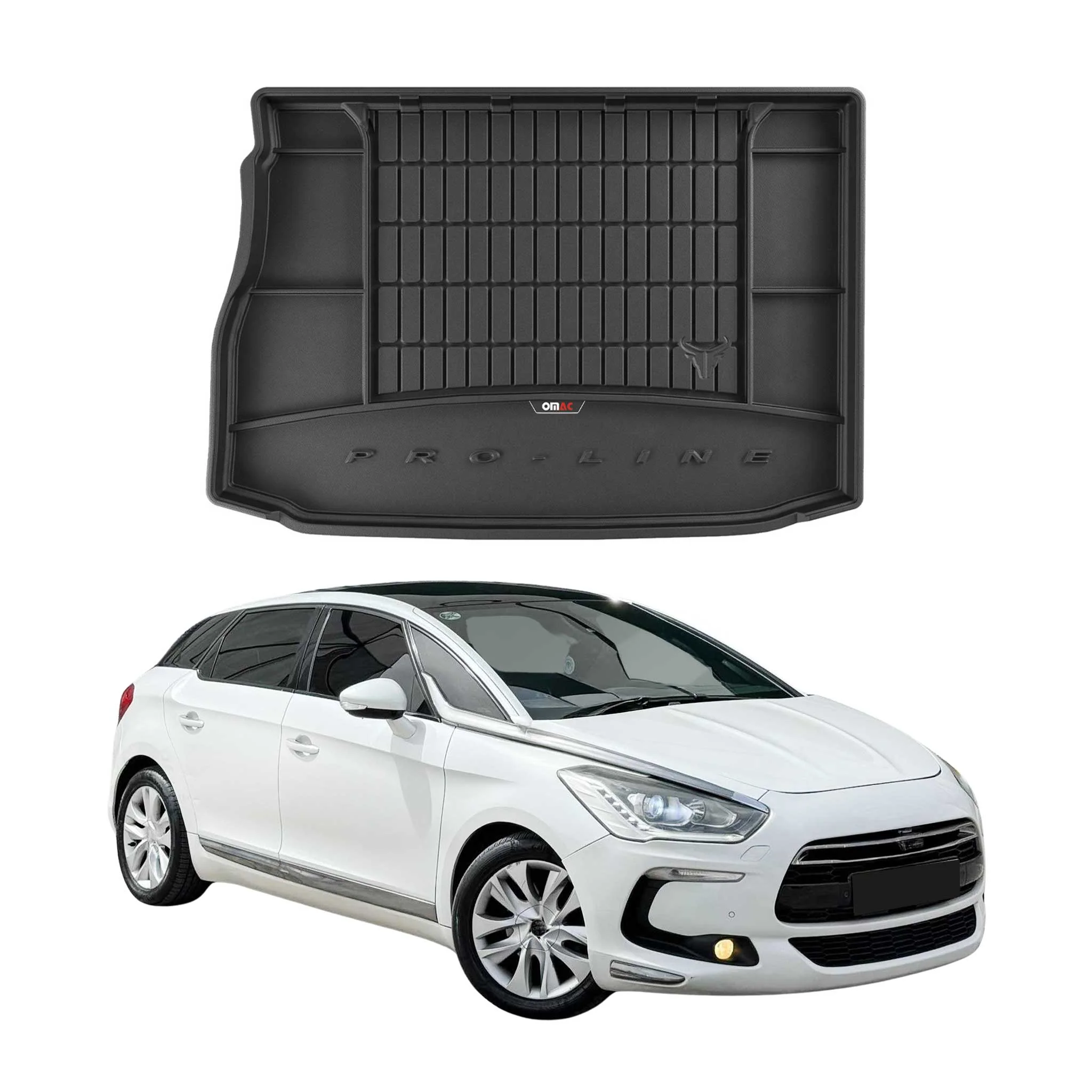 OMAC Gummi Kofferraumwanne für Citroen DS5 Hybrid 2011-2015 TPE Laderaumwanne