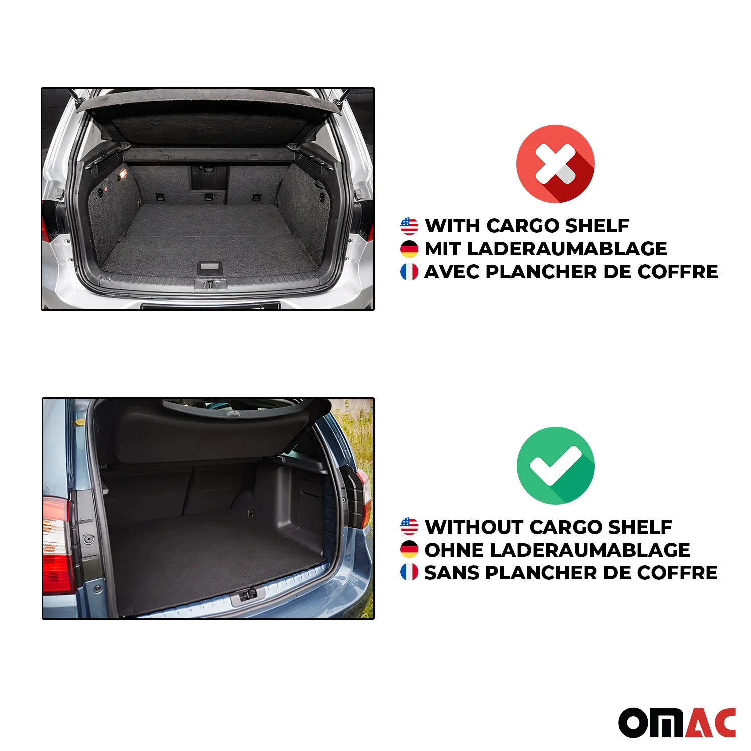 OMAC Gummi Kofferraumwanne für Ford S-Max 2006-2014 5-sitz TPE Laderaumwanne - Image 3