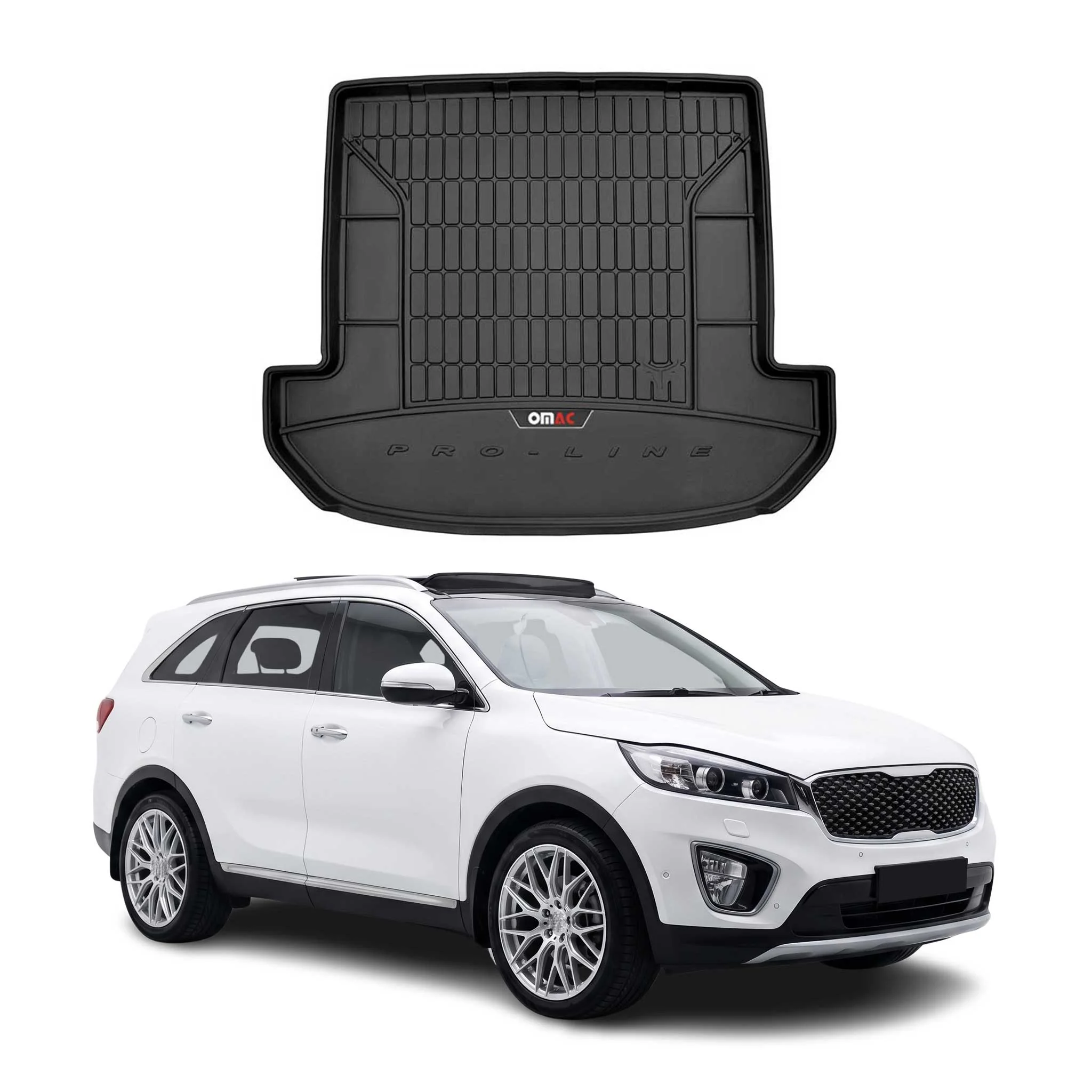 OMAC Gummi Kofferraumwanne für Kia Sorento 2015-2025 TPE Laderaumwanne Schwarz