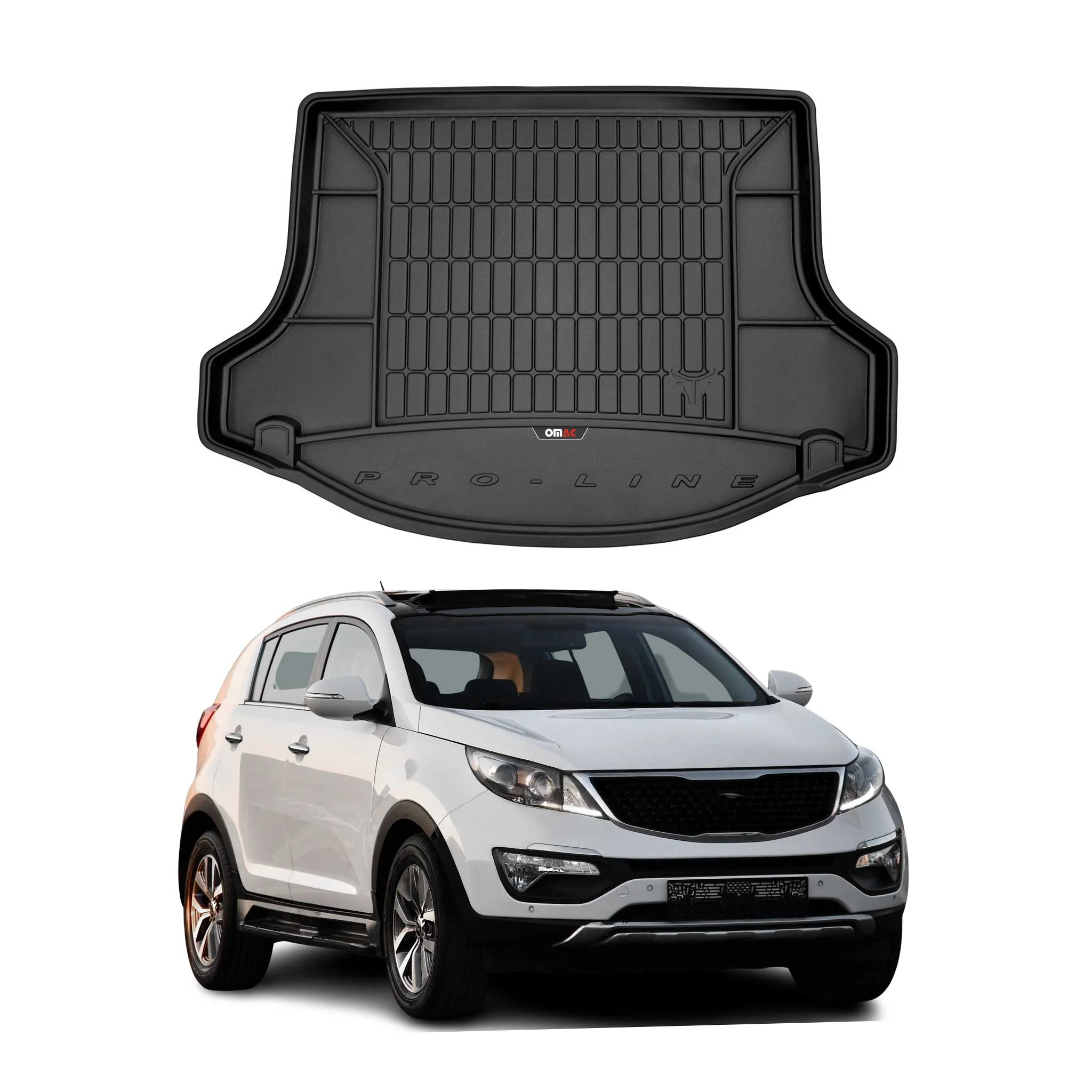 OMAC Gummi Kofferraumwanne für Kia Sportage 2010-2015 TPE Laderaumwanne Schwarz