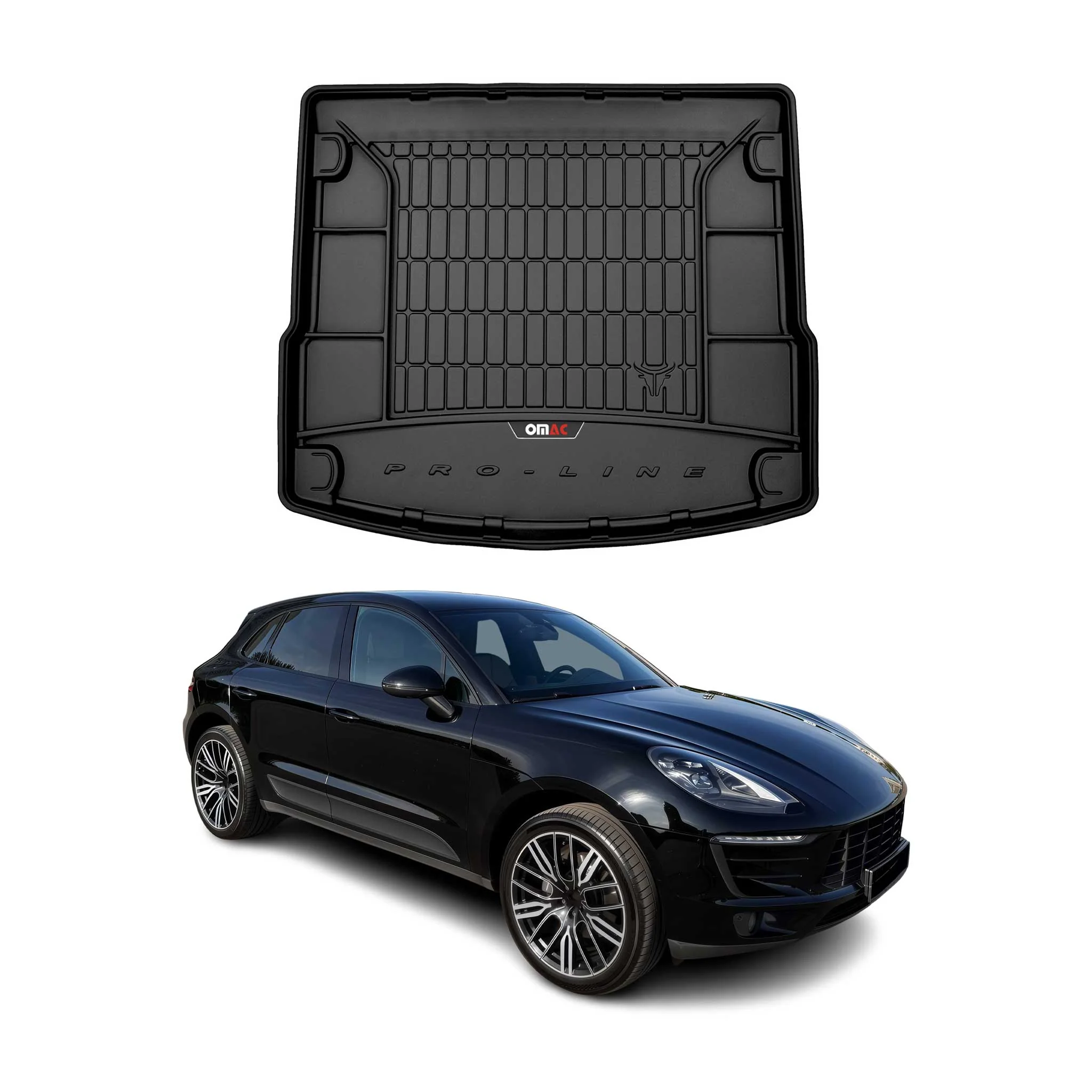 OMAC Gummi Kofferraumwanne für Porsche Macan 2014-2018 TPE Laderaumwanne Schwarz