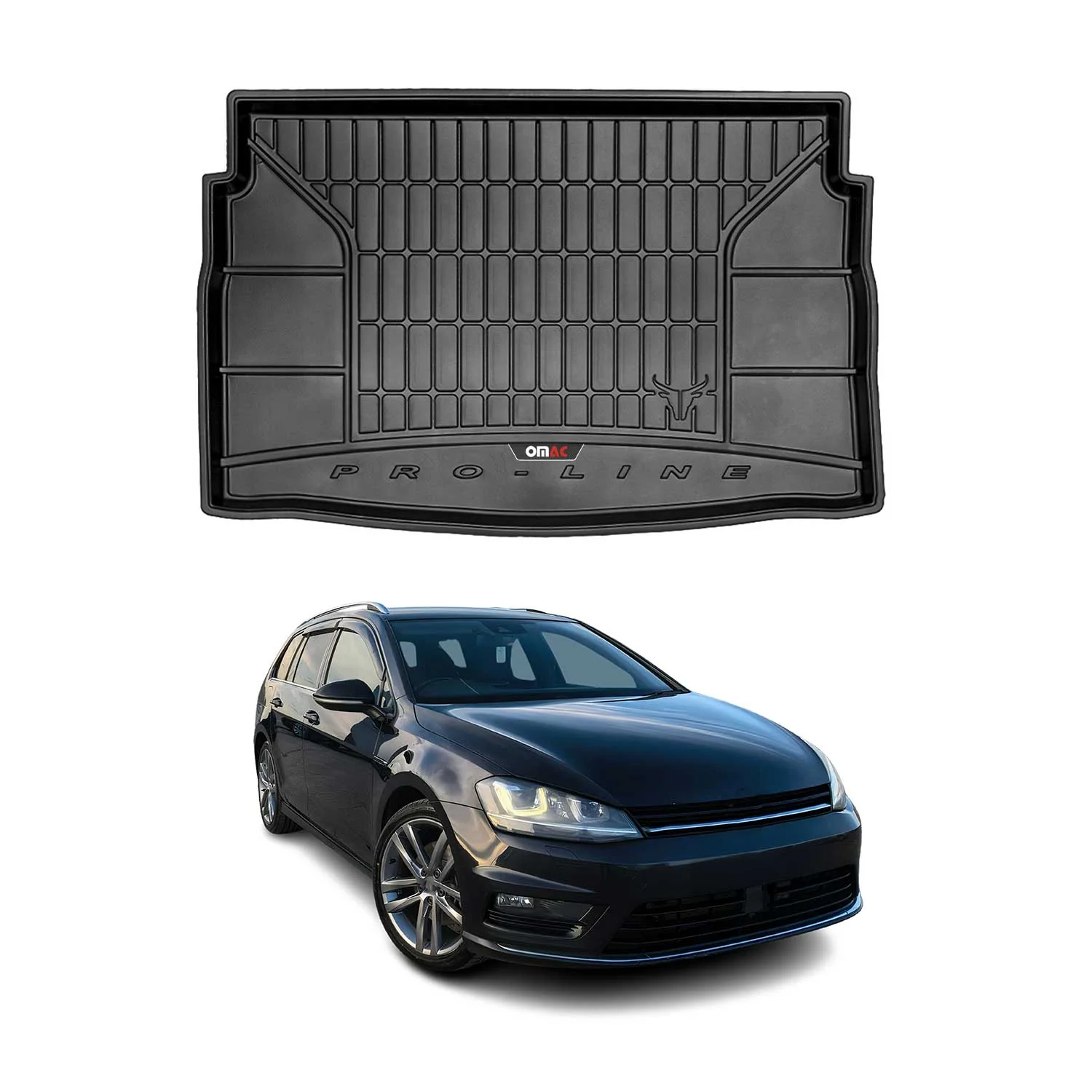 OMAC Gummi Kofferraumwanne für VW Golf mk7 Variant 12-19 untere Kofferraumablage