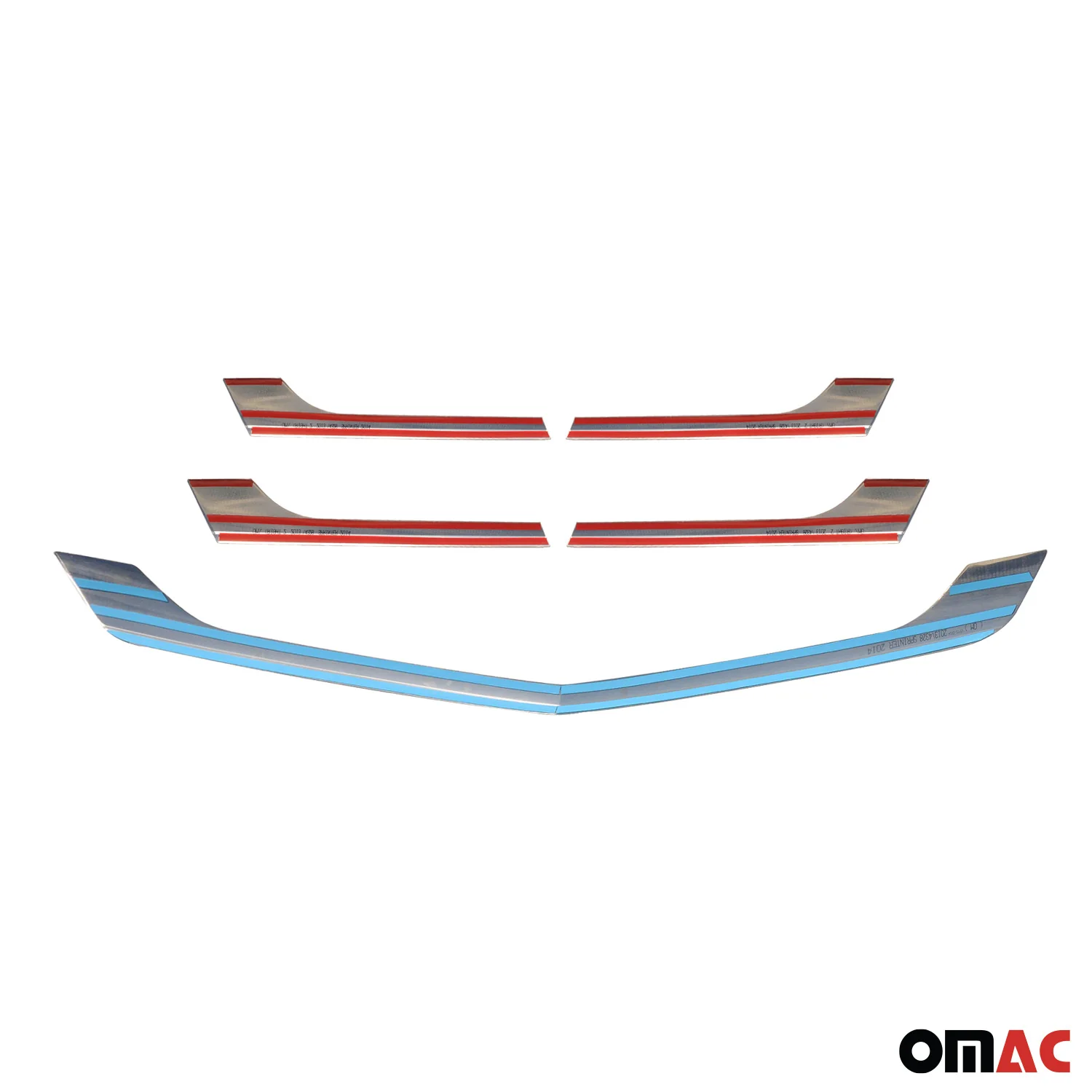 Kühlergrill Grillleisten für Mercedes Sprinter W906 2013-2018 Gebürstet Chrom 5x - Image 5