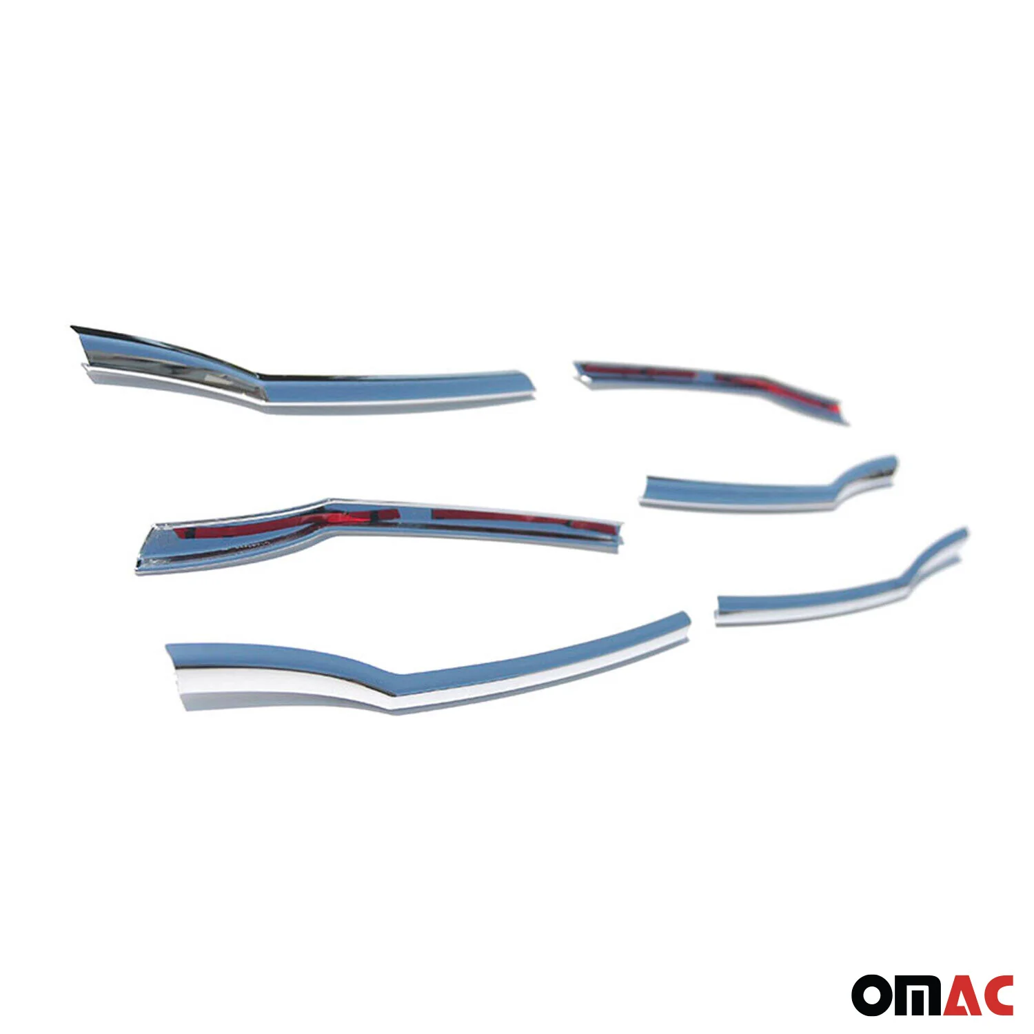 Kühlergrill Leisten Grillleisten für Honda Accord 2007-2012 Chrom ABS Silber 6x - Image 5