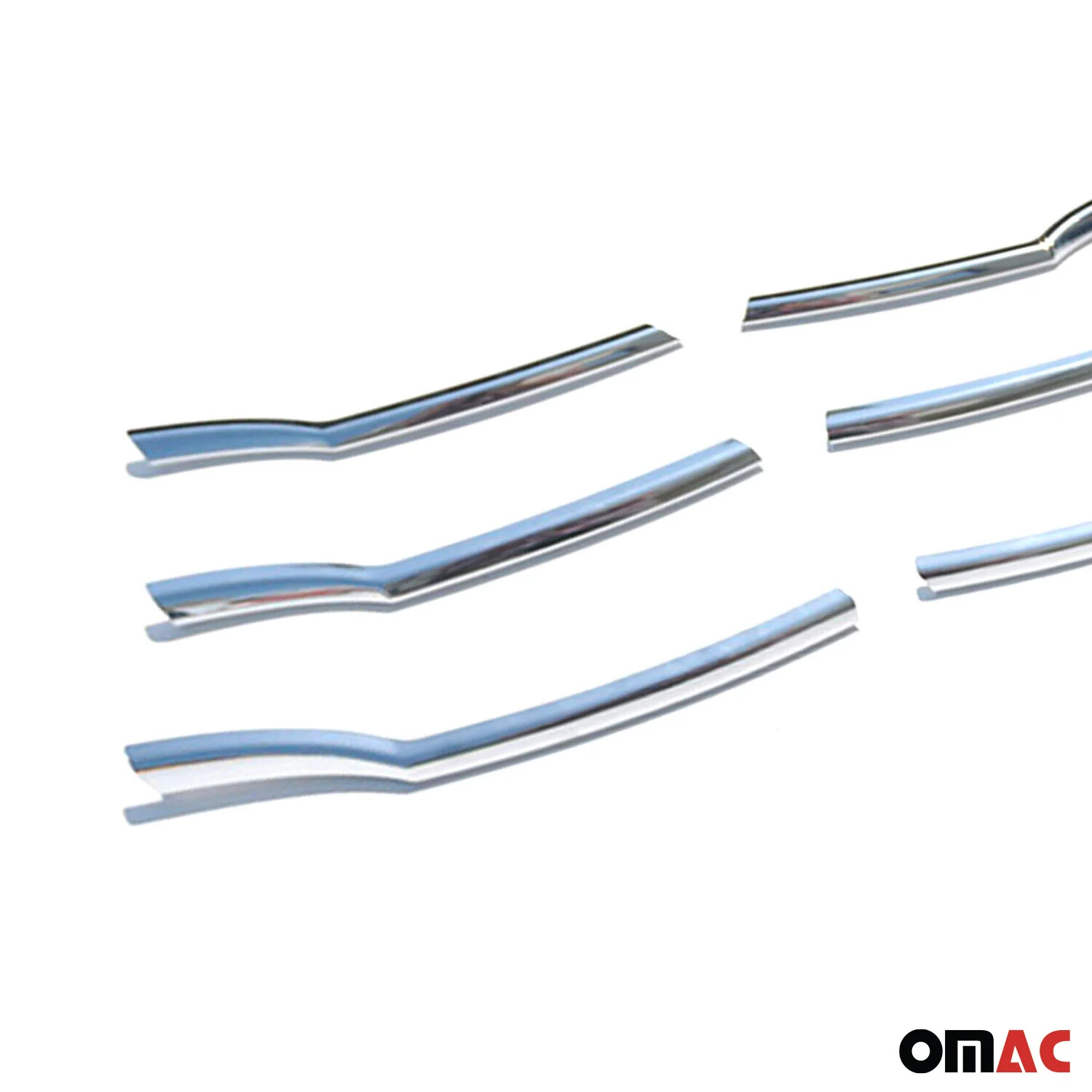 Kühlergrill Leisten Grillleisten für Honda Accord 2007-2012 Chrom ABS Silber 6x - Image 7