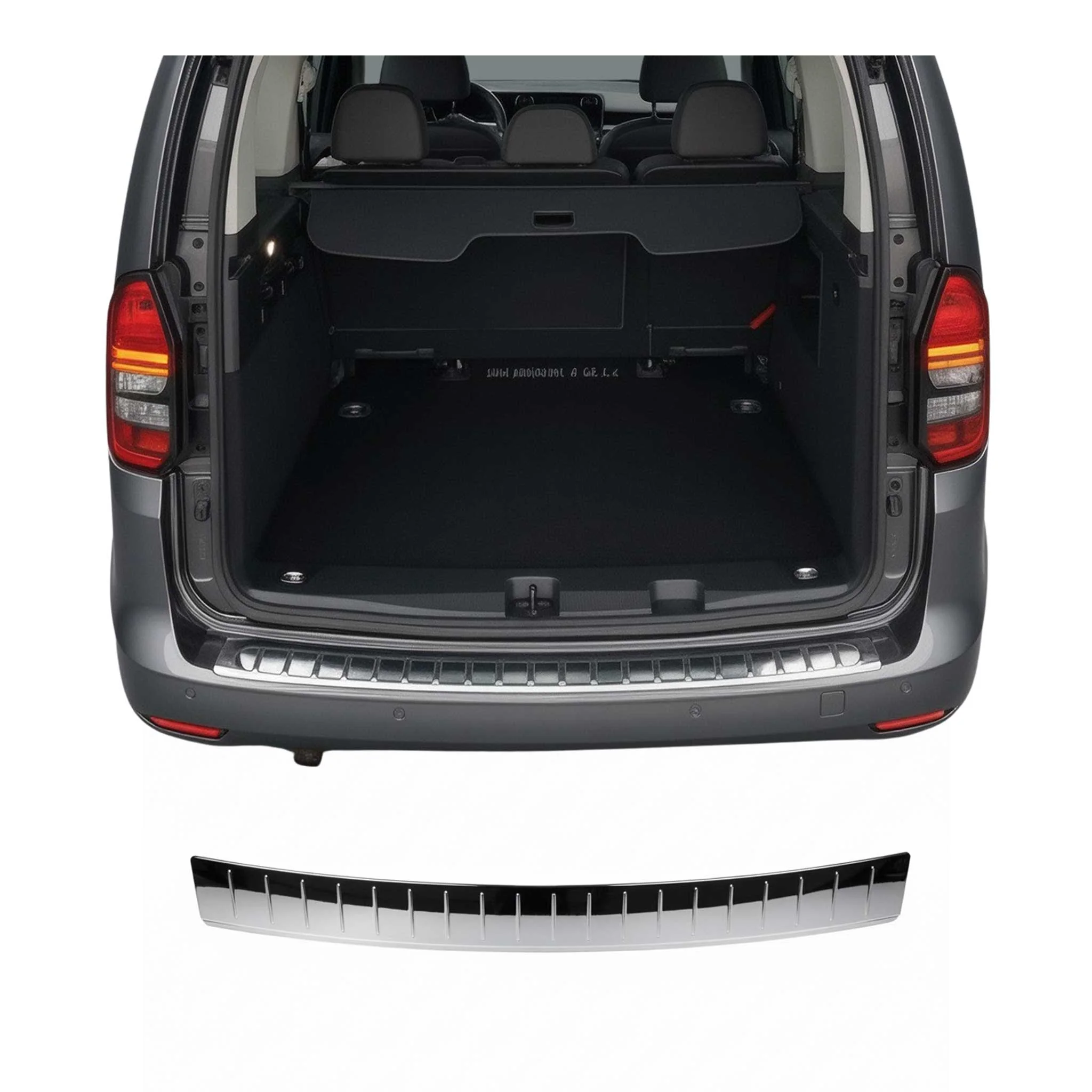 Ladekantenschutz Stoßstangenschutz für VW Caddy IV 2020-2026 Edelstahl Chrom