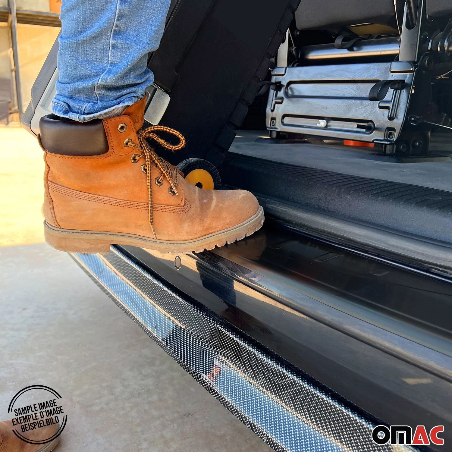 Ladekantenschutz für Opel Vivaro C 2019-2026 L1 L2 Dunkel Chrom gebürstet - Image 10