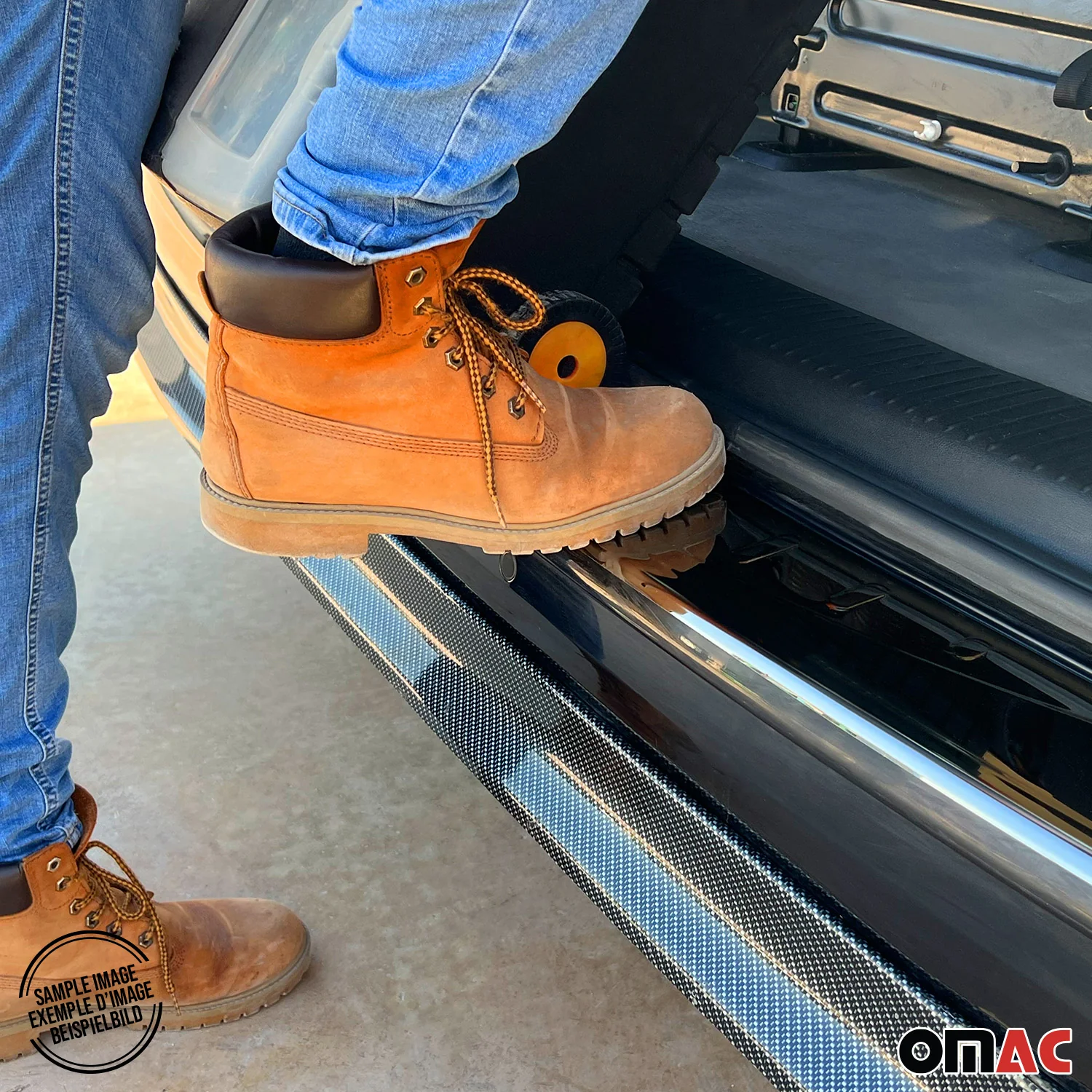 Ladekantenschutz Stoßstange für Opel Combo E 2019-2026 Edelstahl Dunkel Chrom - Image 9