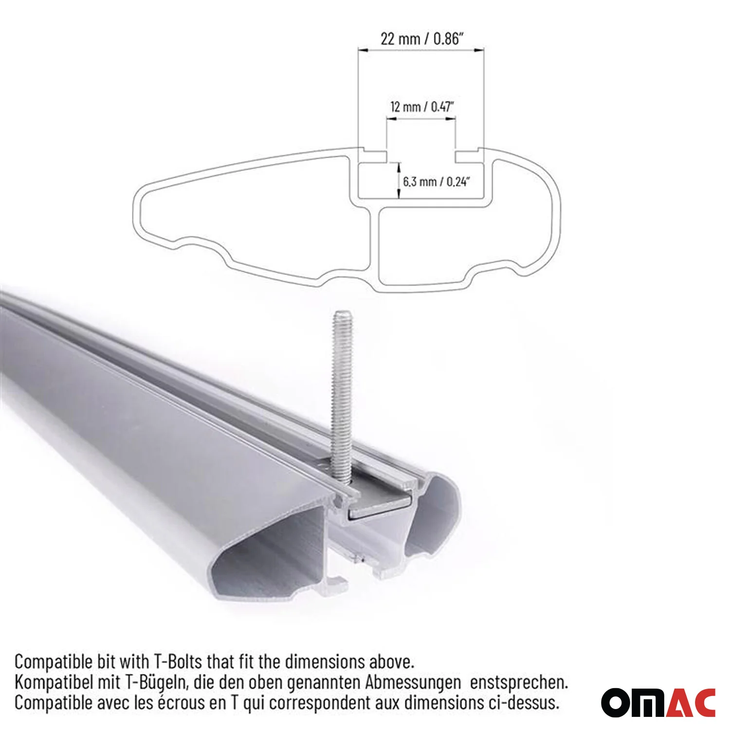 Ladungsbegrenzer Lastanschläge für Dachträger Einstellbar 4x - Image 4