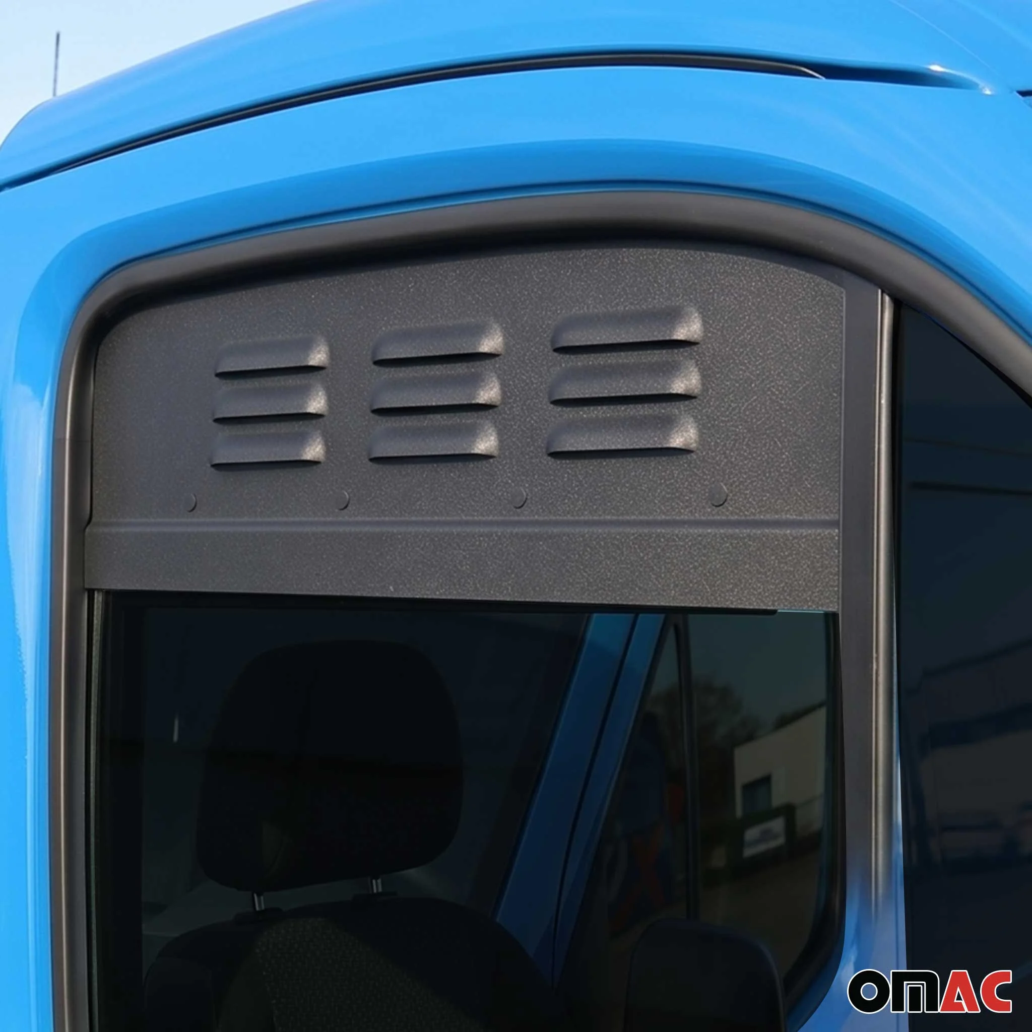 Lüftungsgitter Be & Entlüftung für Fiat Ducato 1993-2006 Aluminium Schwarz 2tlg - Image 3