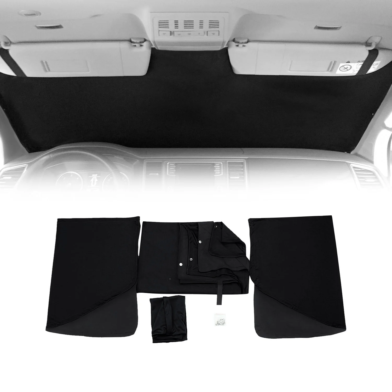 Magnetisch Vorhänge Auto für Citroen Berlingo 2018-2026 Schwarz
