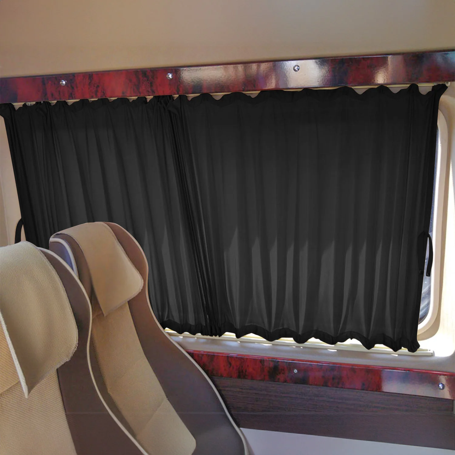 Sonnenschutz MAß Gardinen Vorhänge für Citroen Jumpy 2016-2026 L3 RS Schwarz 10x - Image 2