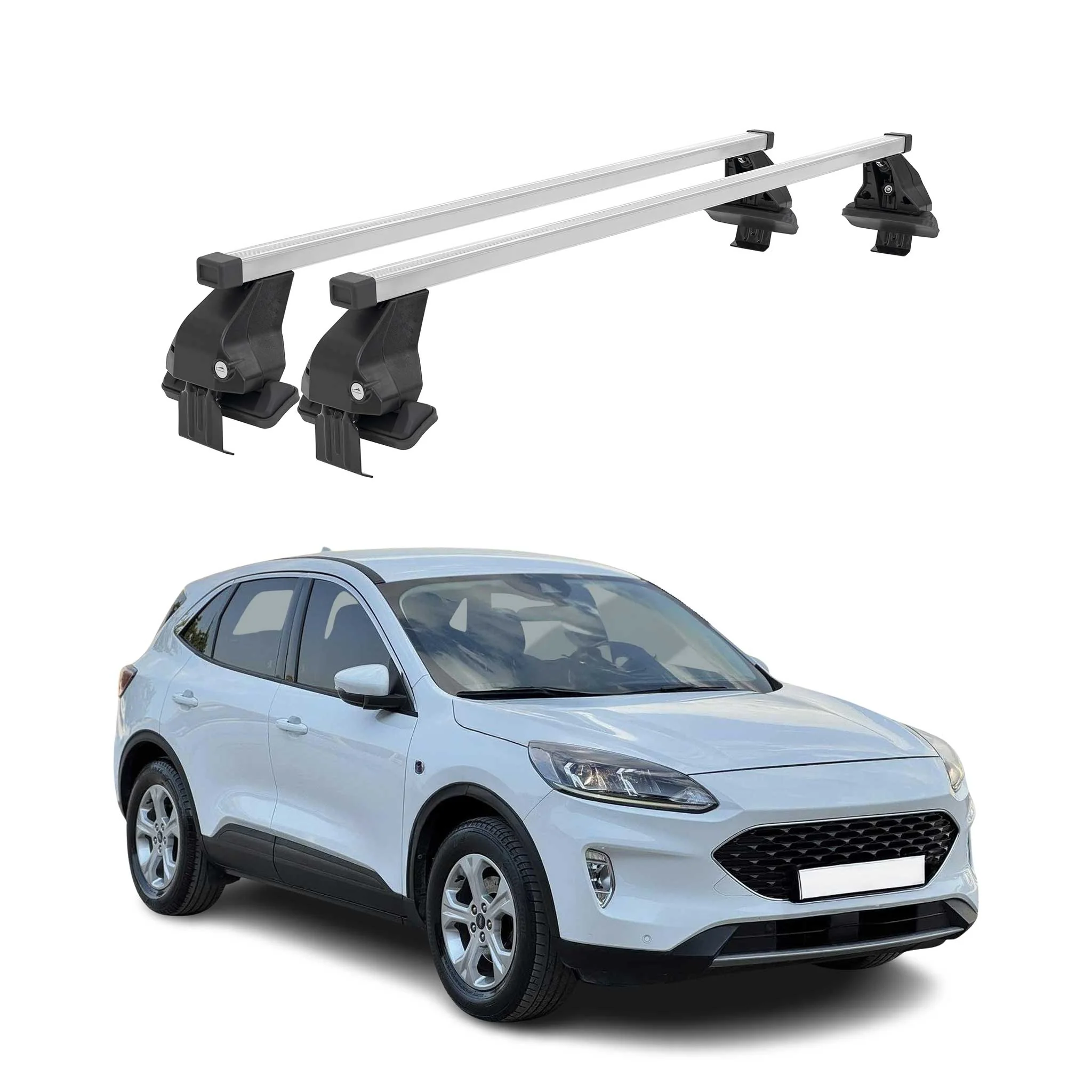 Menabo Dachträger Grundtäger für Ford Kuga III 2019-2026 50kg Stahl Silber 2 tlg