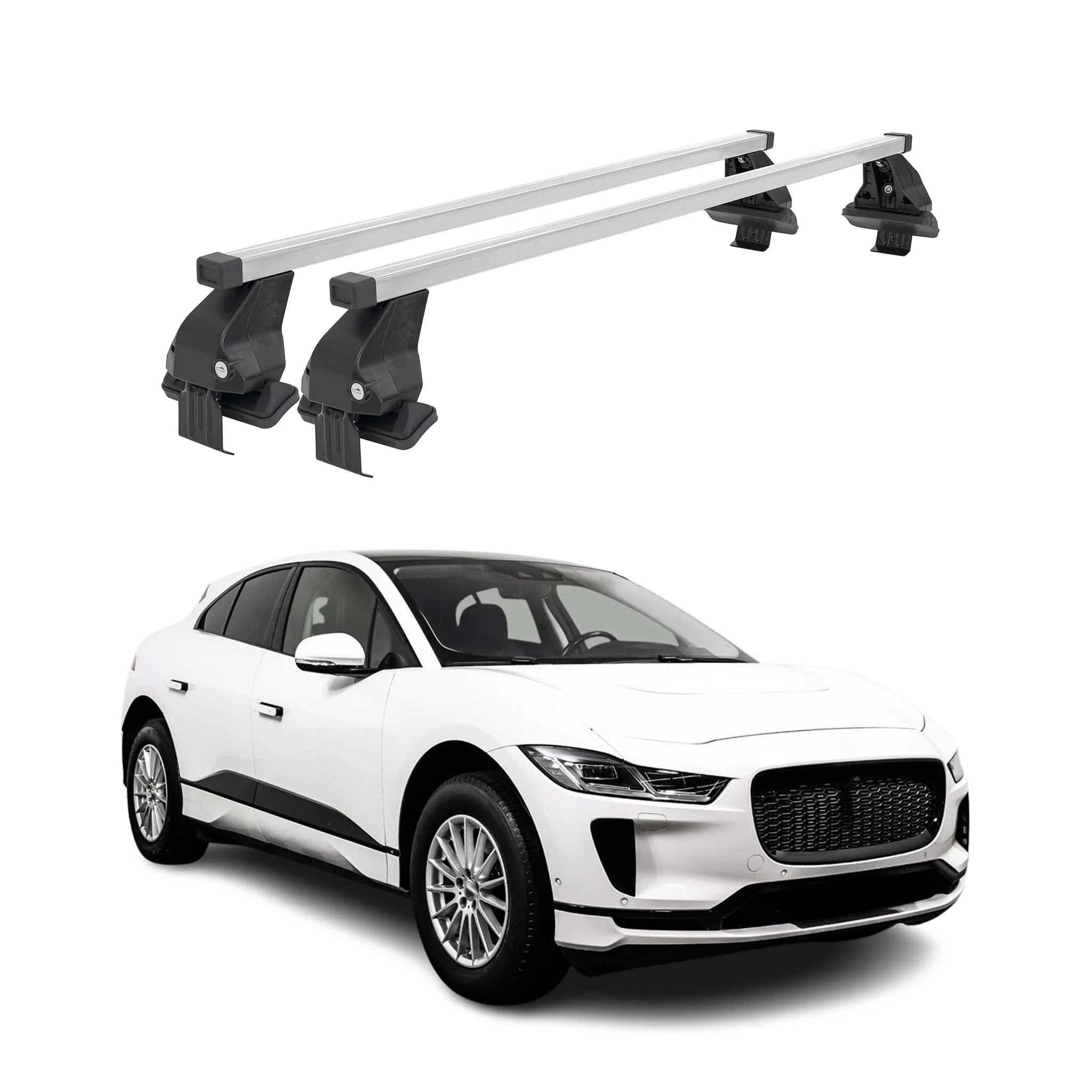 Menabo Dachträger Grundtäger für Jaguar I-Pace 2018-2024 50kg Stahl Silber 2 tlg