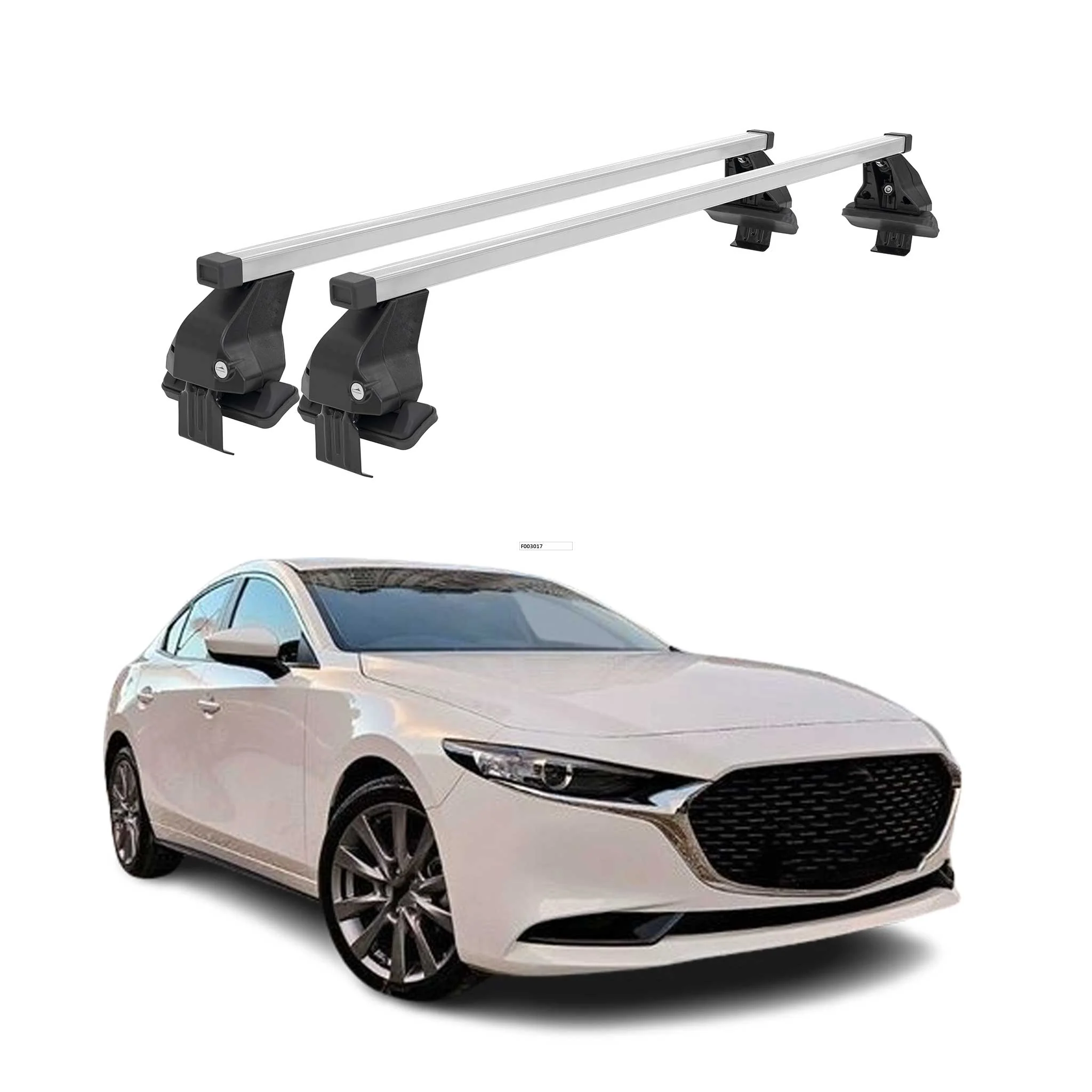 Menabo Dachträger Grundtäger für Mazda 3 BP Limo 2019-2026 50kg Stahl Silber 2x