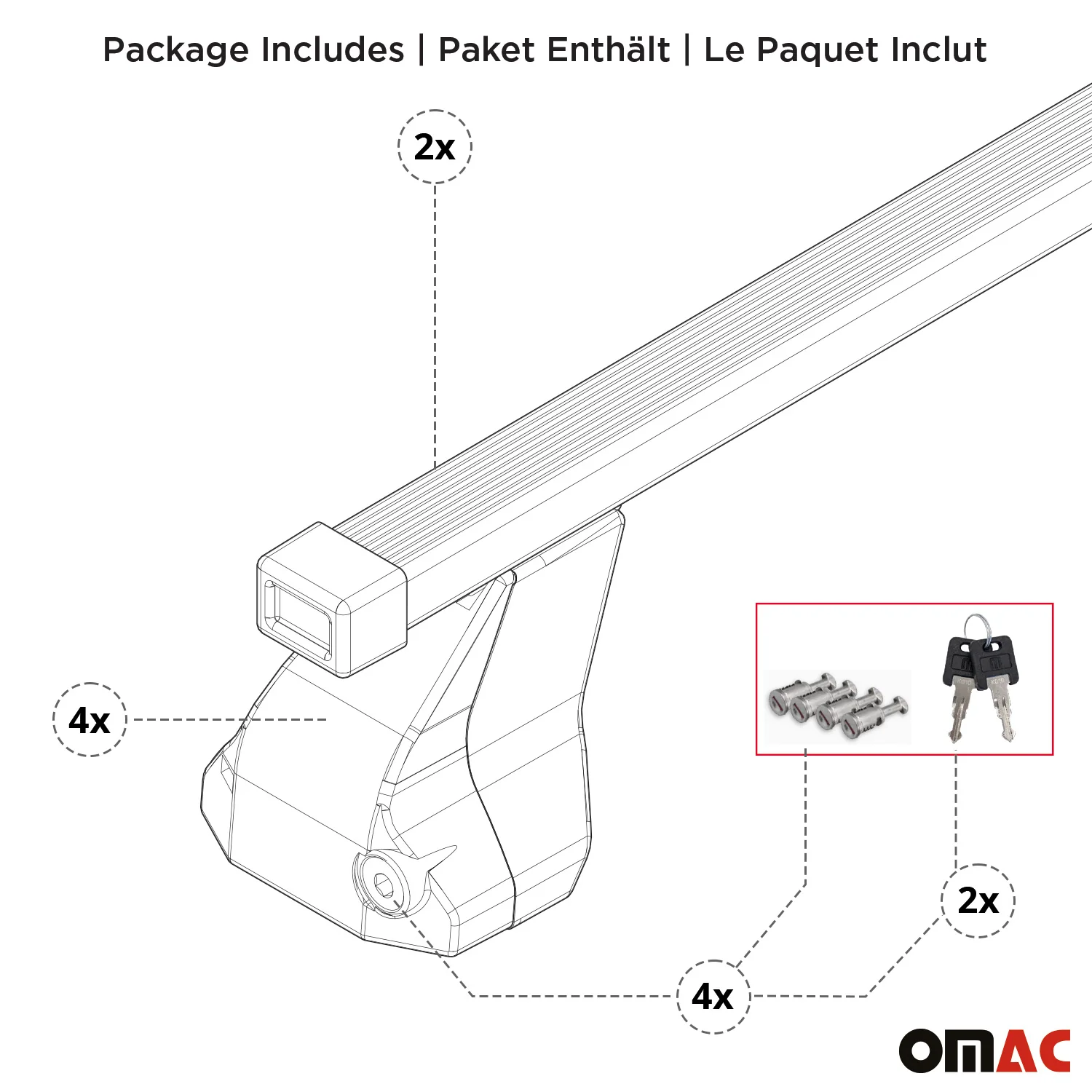 Menabo Dachträger für Subaru Impreza mk5 Stufenheck 2016-2023 75kg Stahl Schwarz - Image 8