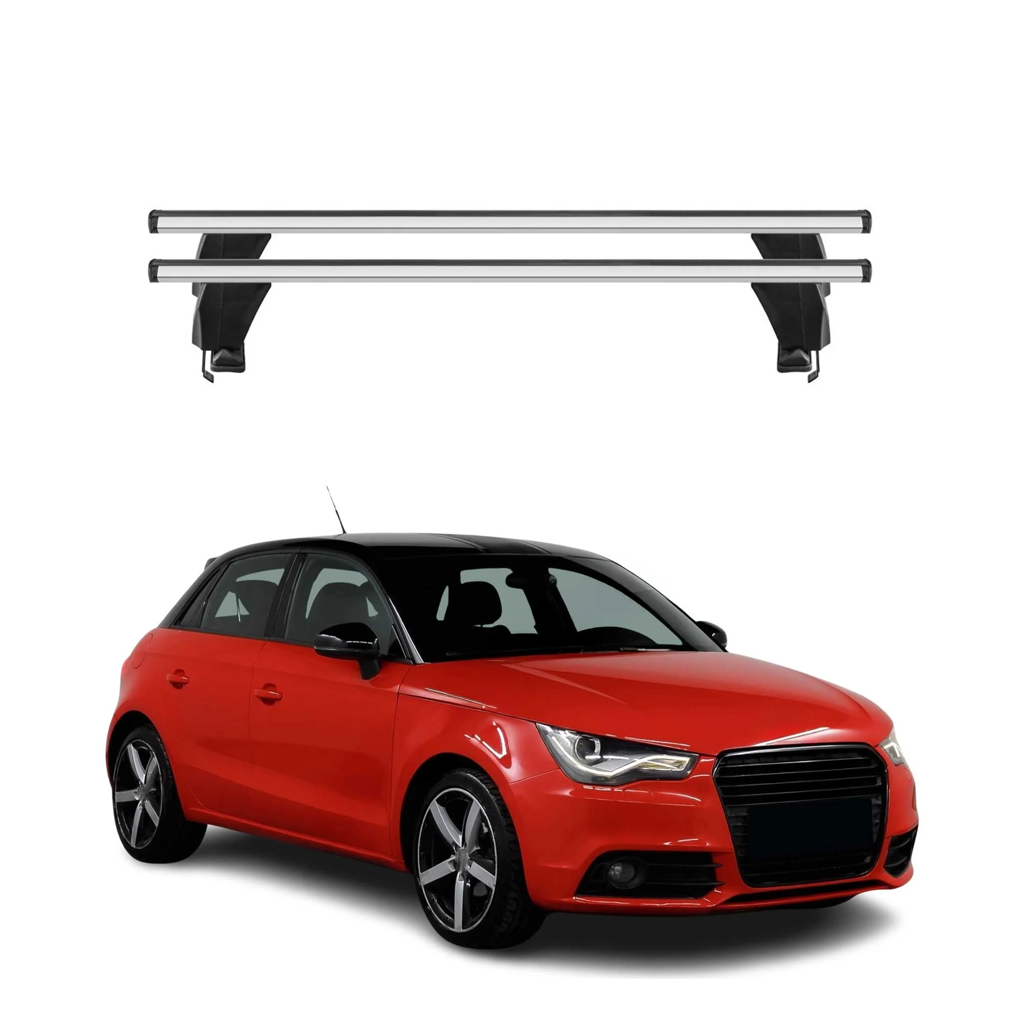 Menabo Dachträger für Audi A1 8XA Sportback 5tür 2012-2018 50kg Alu Silber 2x