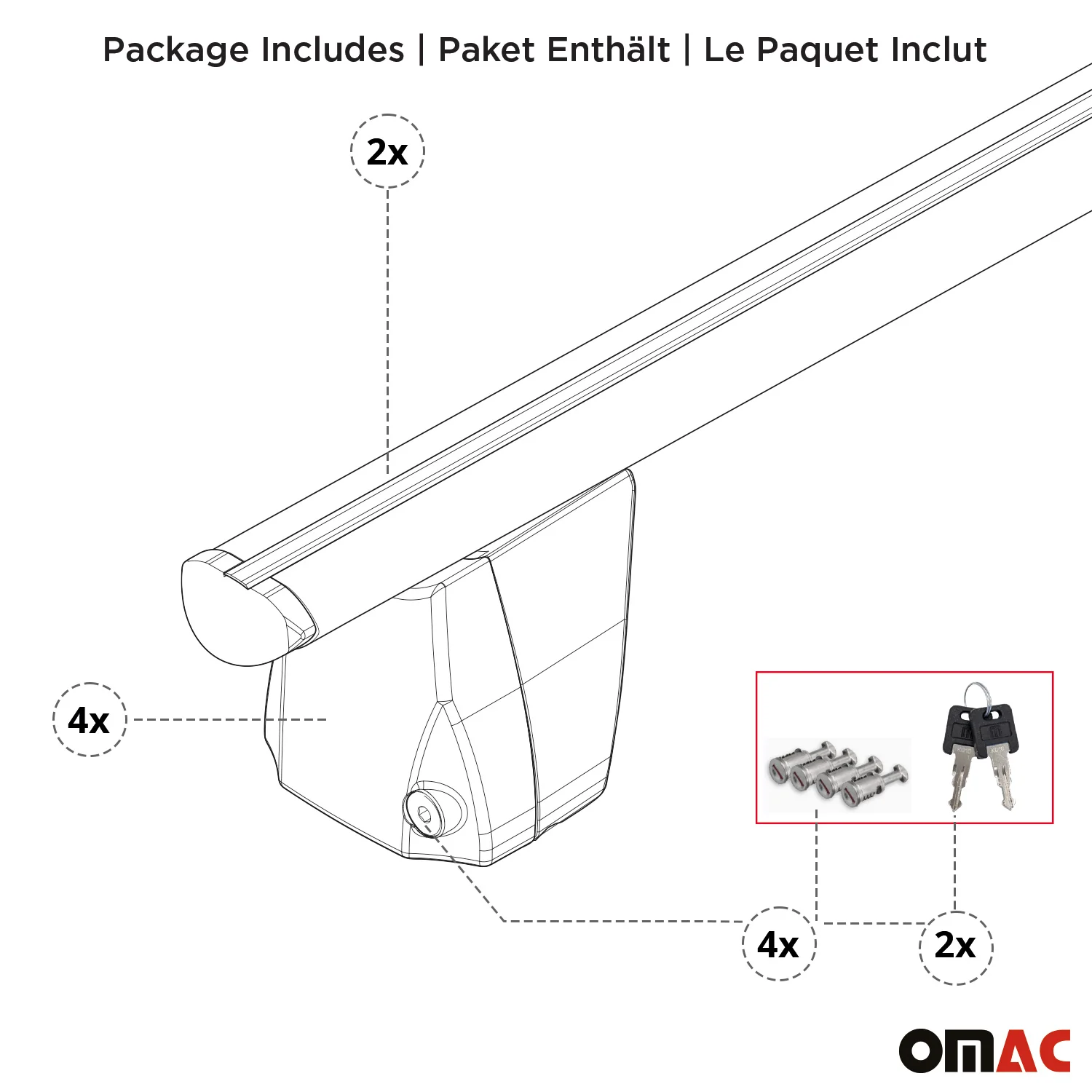 Menabo Dachträger für Audi A4 B8 Limo 2008-2012 Pere-FL 50kg Alu Schwarz 2x - Image 9