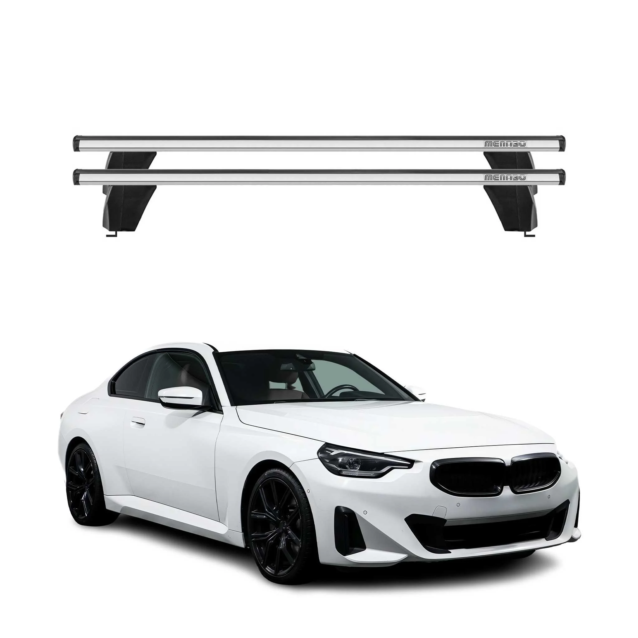 Menabo Dachträger Grundtäger für BMW 4er G22 Coupé 2020-2026 50kg Alu Silber 2x