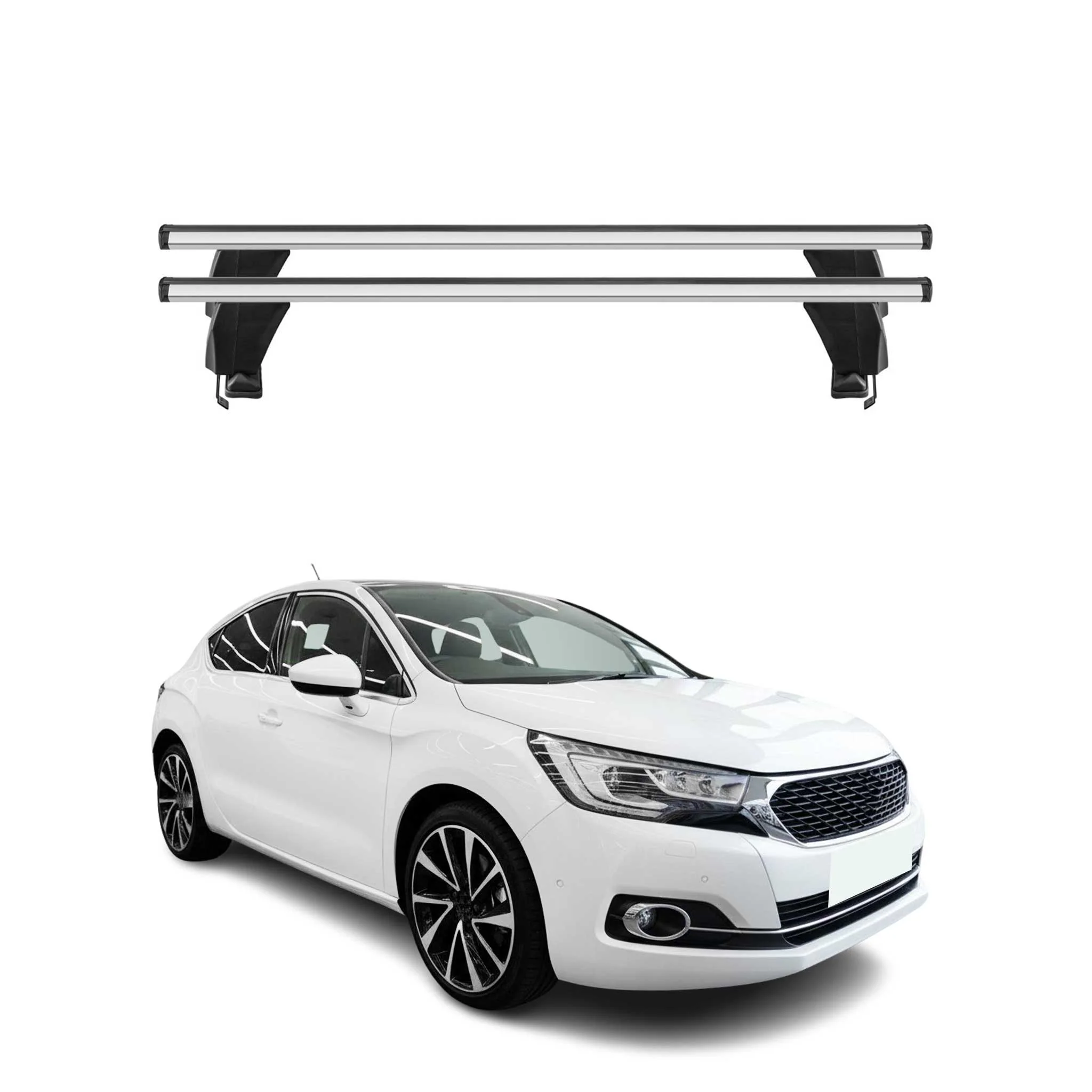 Menabo Dachträger Grundtäger für DS4 Crossback 2015-2018 50kg Alu Silber 2 tlg