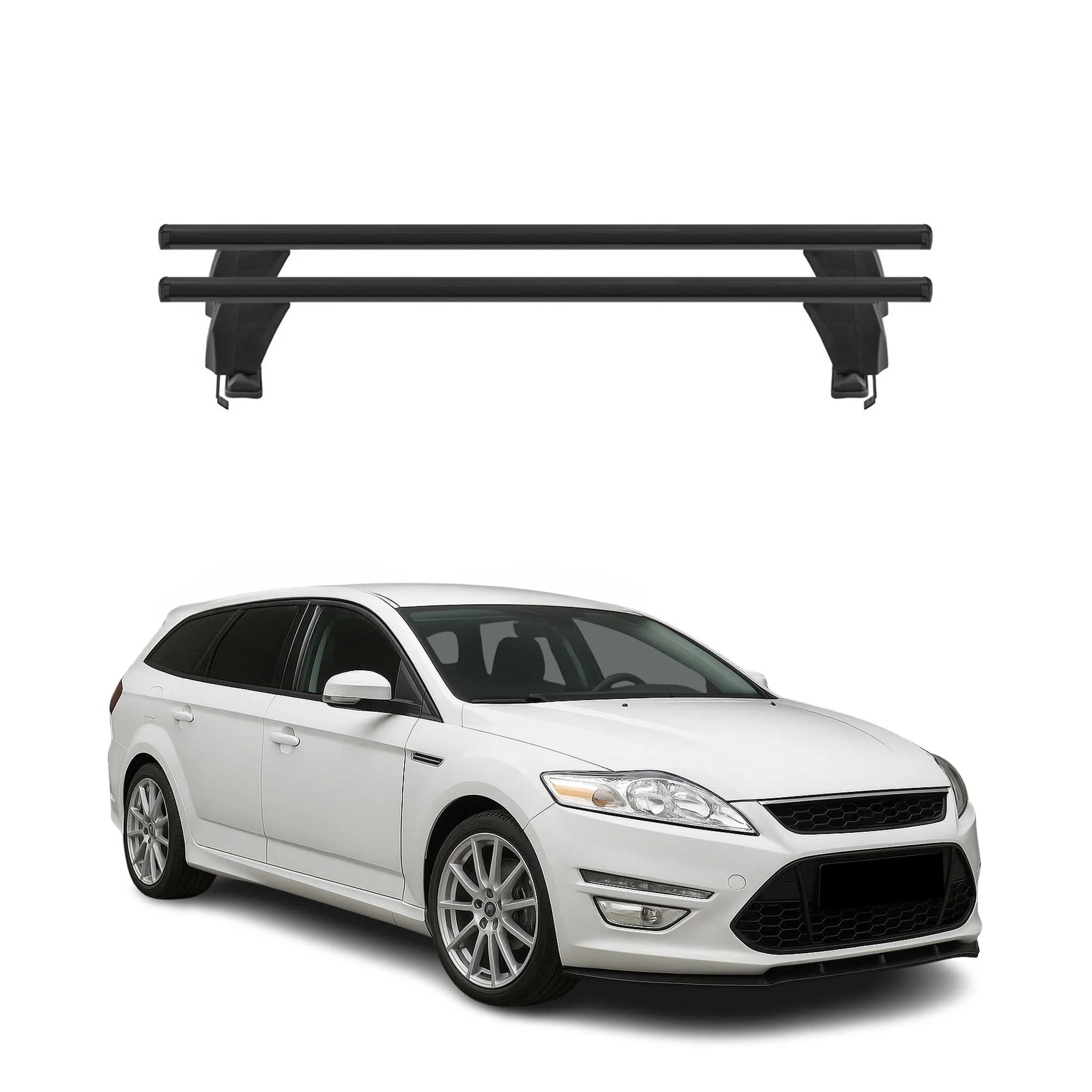 Menabo Dachträger für Ford Mondeo Liftback Turnier 2007-2014 50kg Alu Schwarz