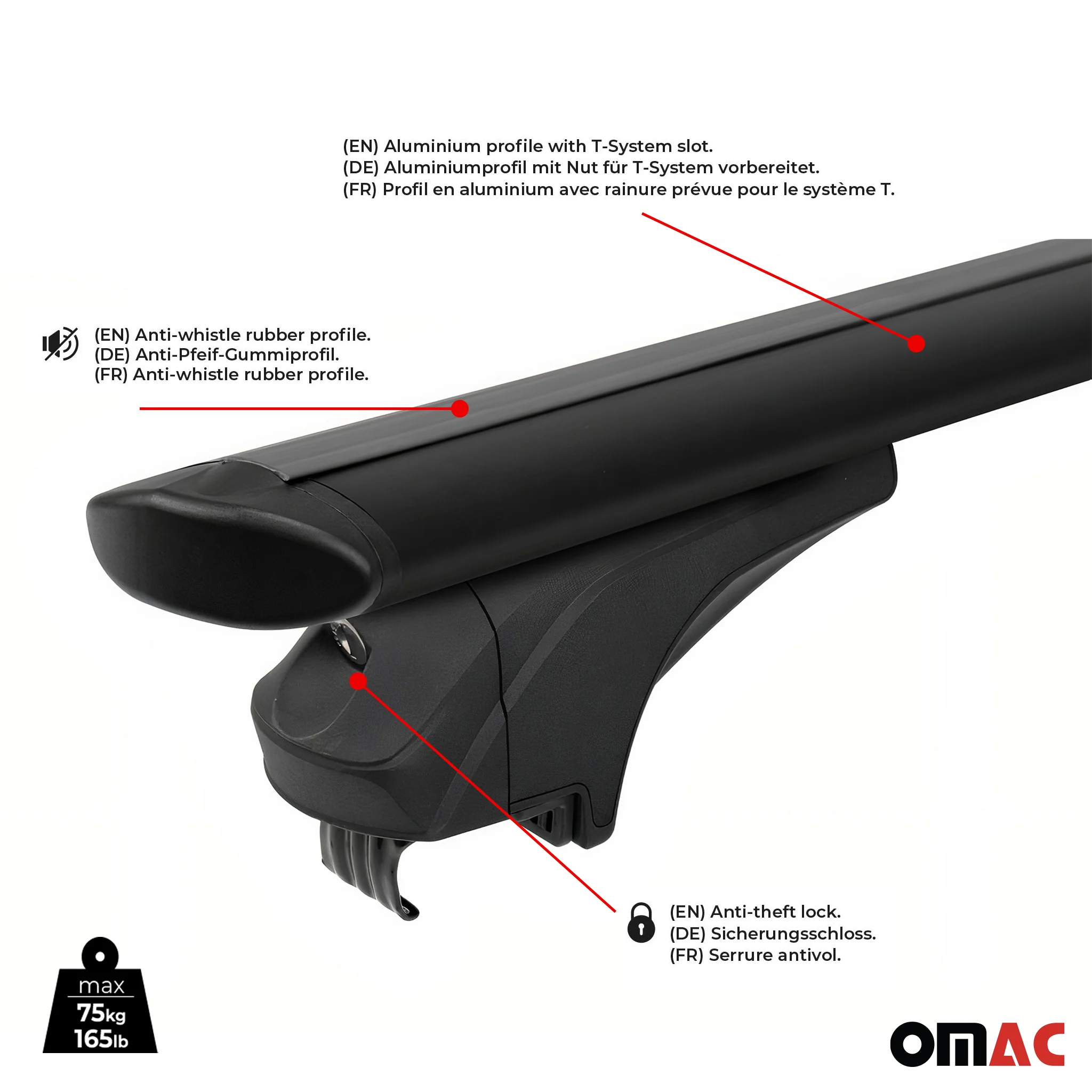 Menabo Dachträger Grundtäger für KIA Sorento II 2014-2018 Aluminium Schwarz 2tlg - Image 6