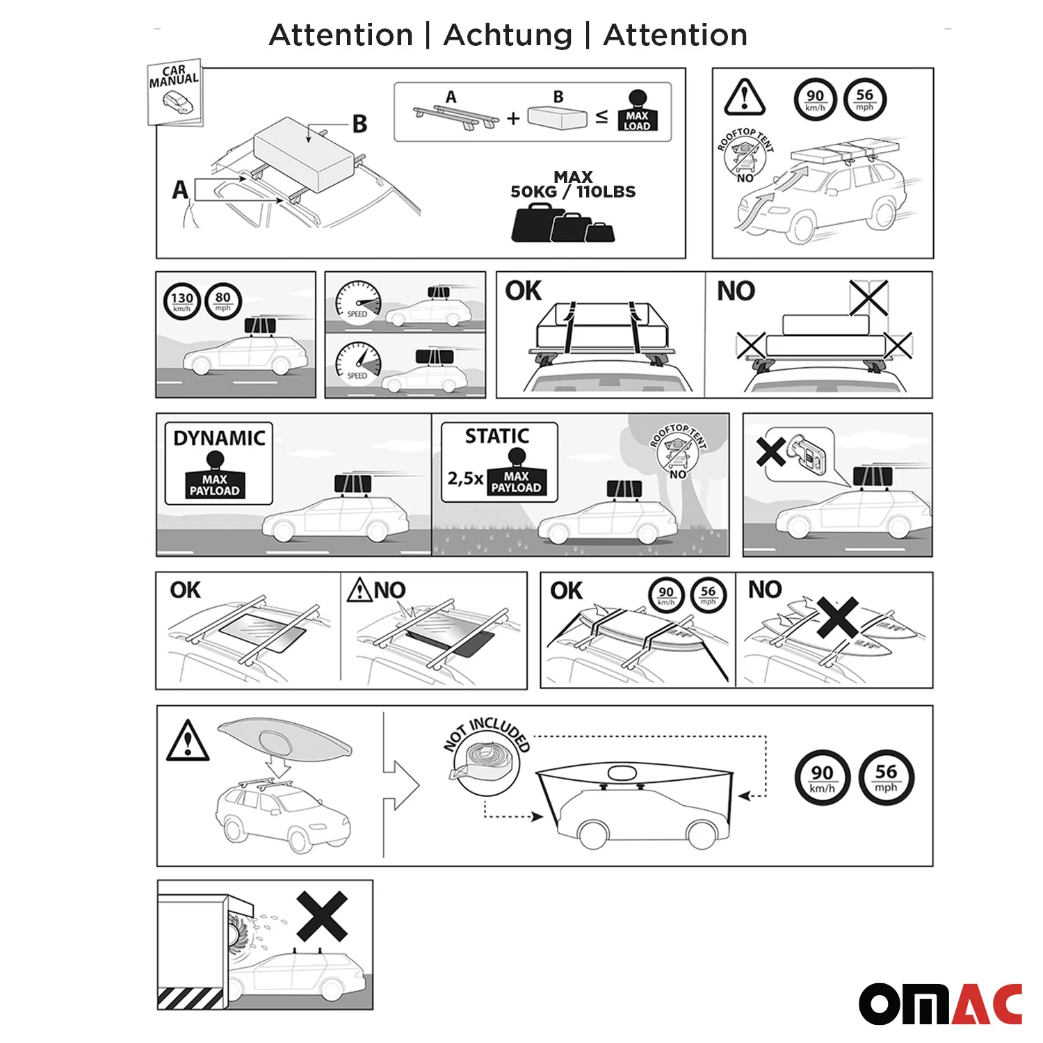 Menabo Dachträger für Land Rover Range Rover Sport L494 2013-2018 50kg Schwarz - Image 11