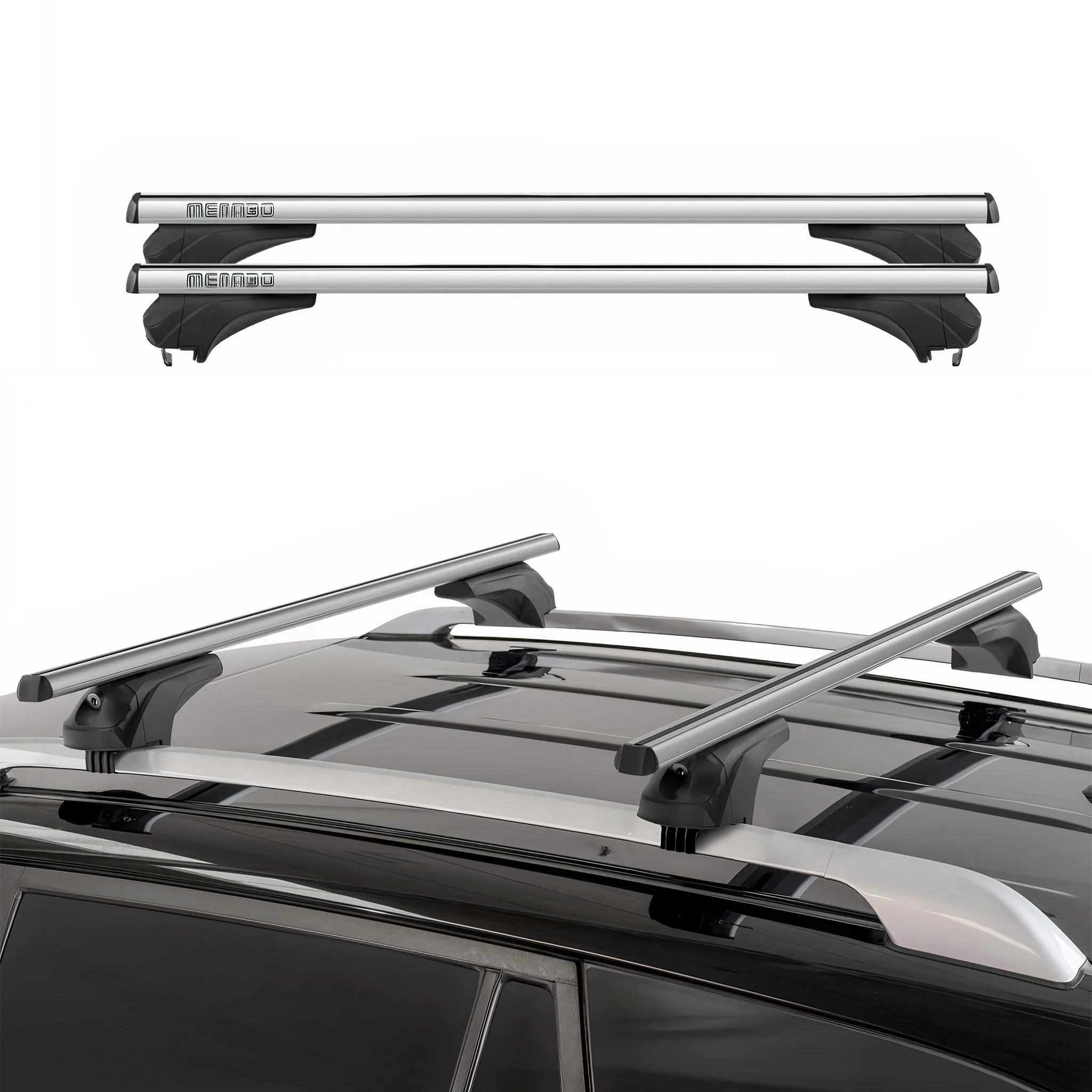 Menabo Dachträger Grundtäger für VW Atlas 2018-2026 Aluminium Silber 2 tlg - Image 2