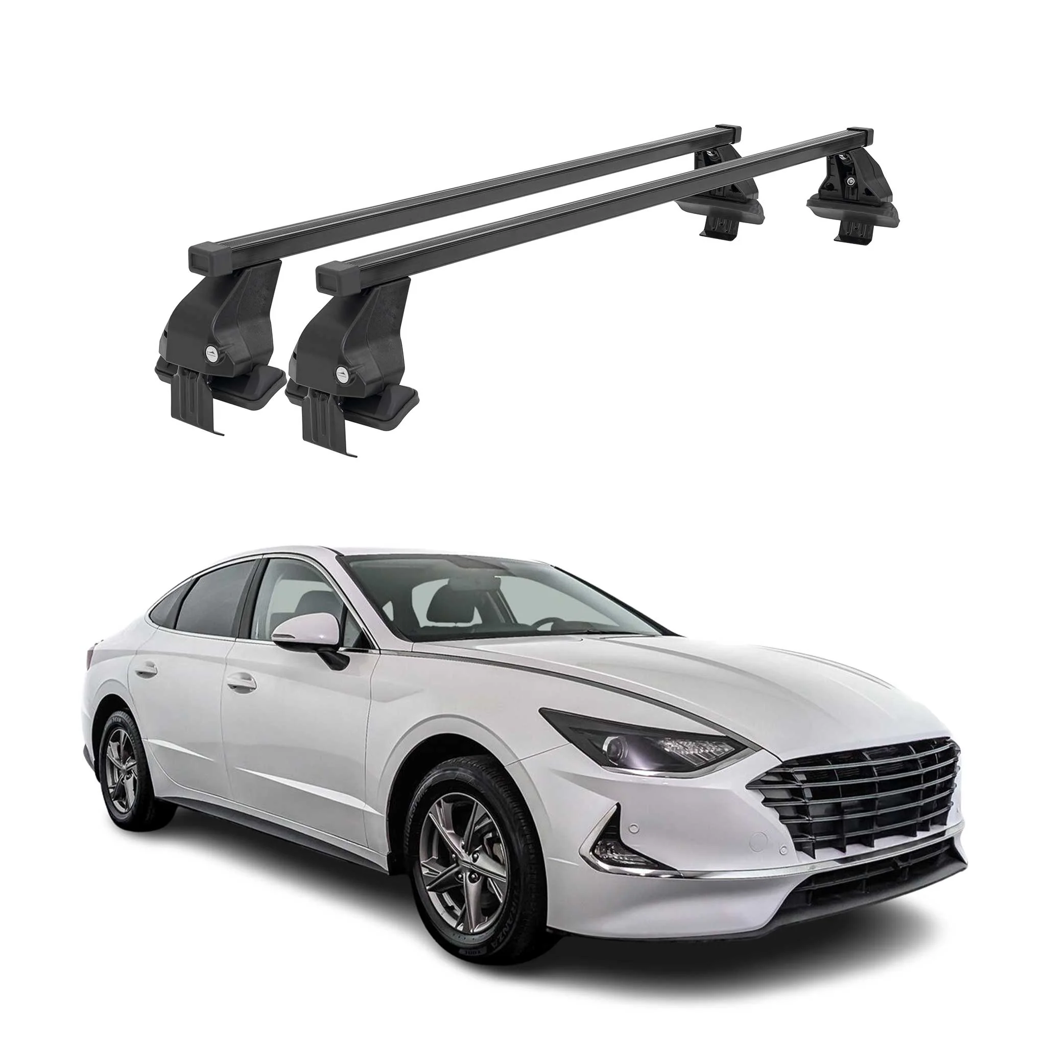 Menabo Dachträger Grundträger für Hyundai Sonata VIII 2020-2026 Stahl Schwarz 2x