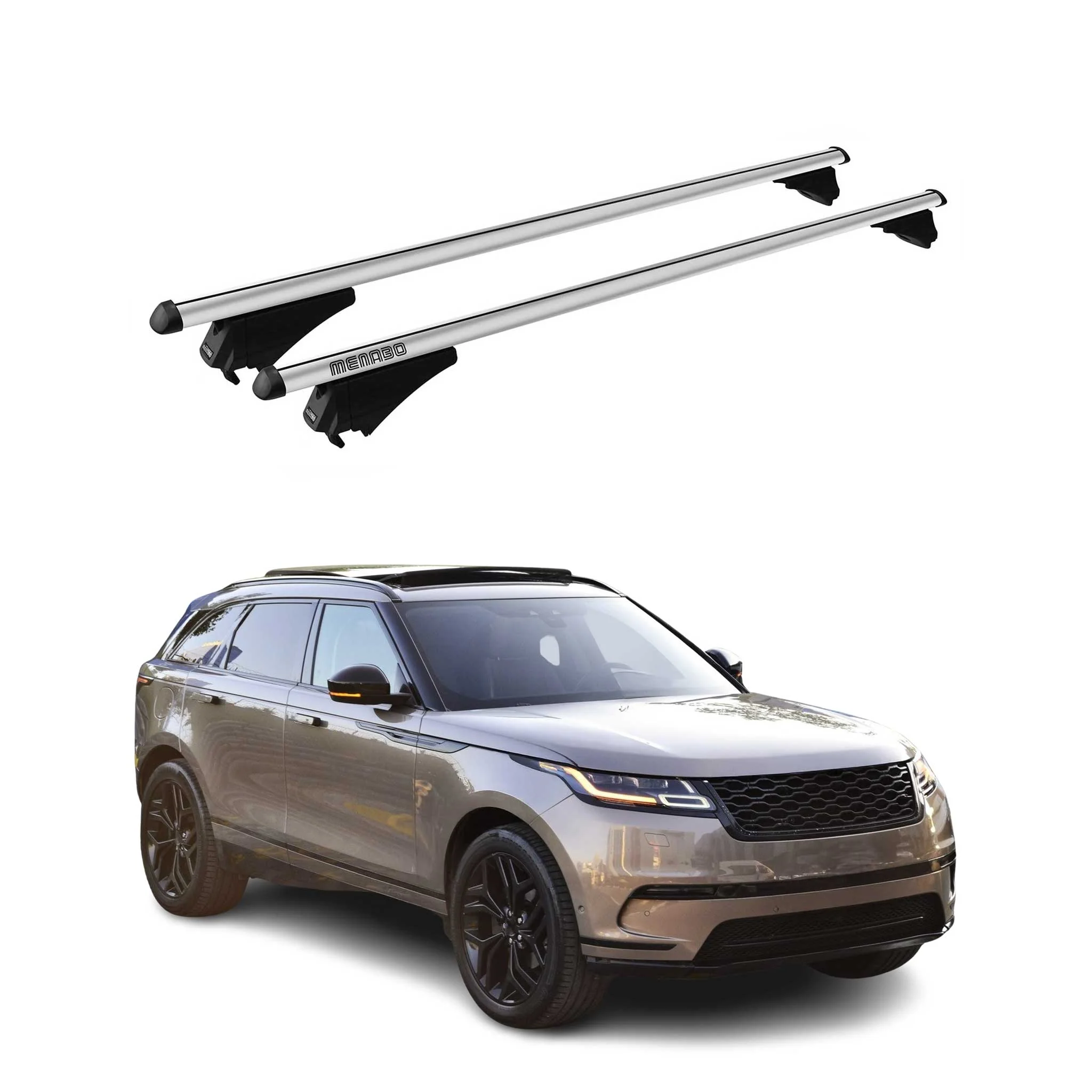 Menabo Dachträger für Land Rover Range Rover Velar 2017-2026 75kg Alu Silber 2x