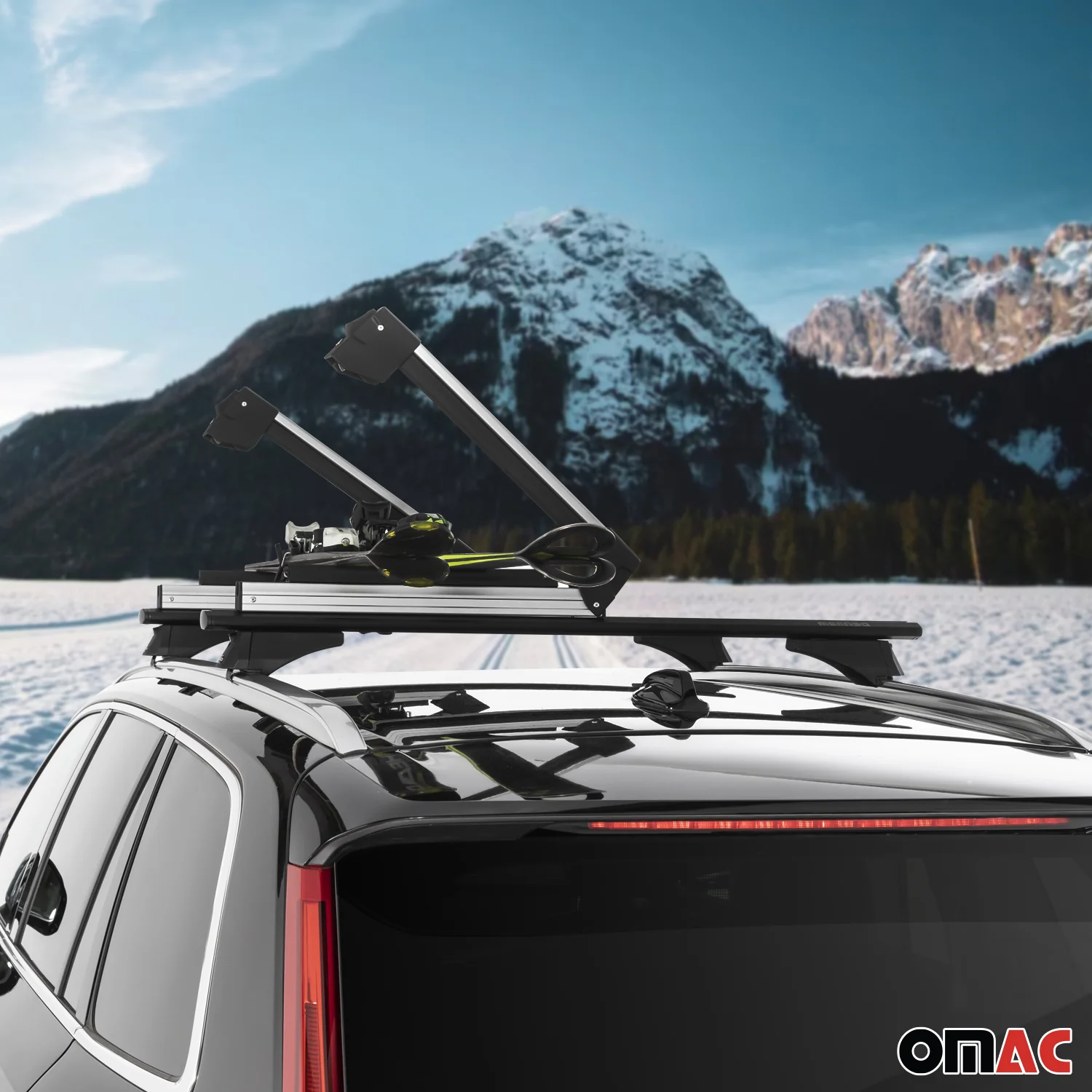 Menabo Skiträger Snowboard Träger Universal Abschließbar Schwarz 2x - Image 6
