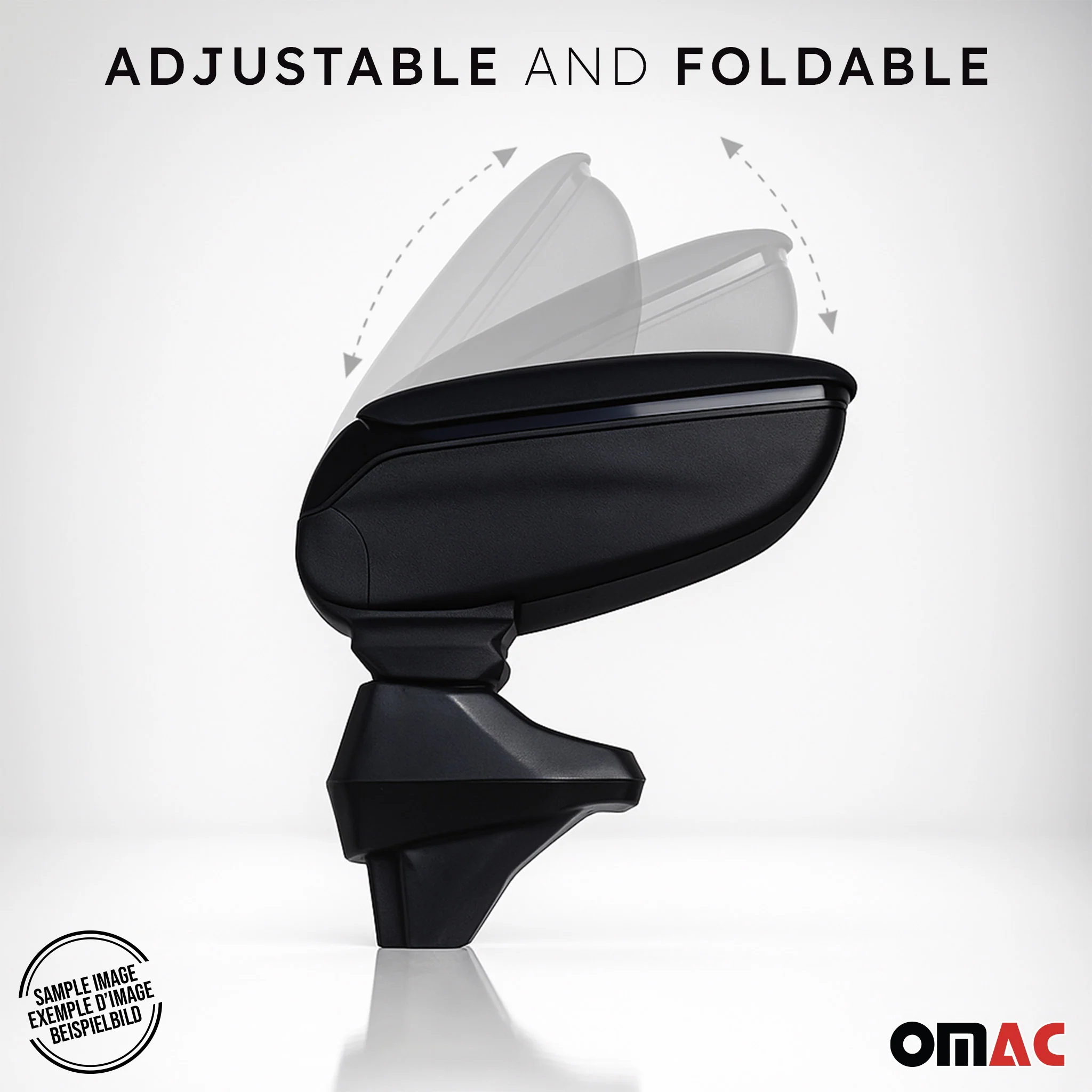 Armlehne Mittelarmlehne Mittelkonsole für Opel Corsa 2014-2019 PU-Leder Schwarz - Image 5