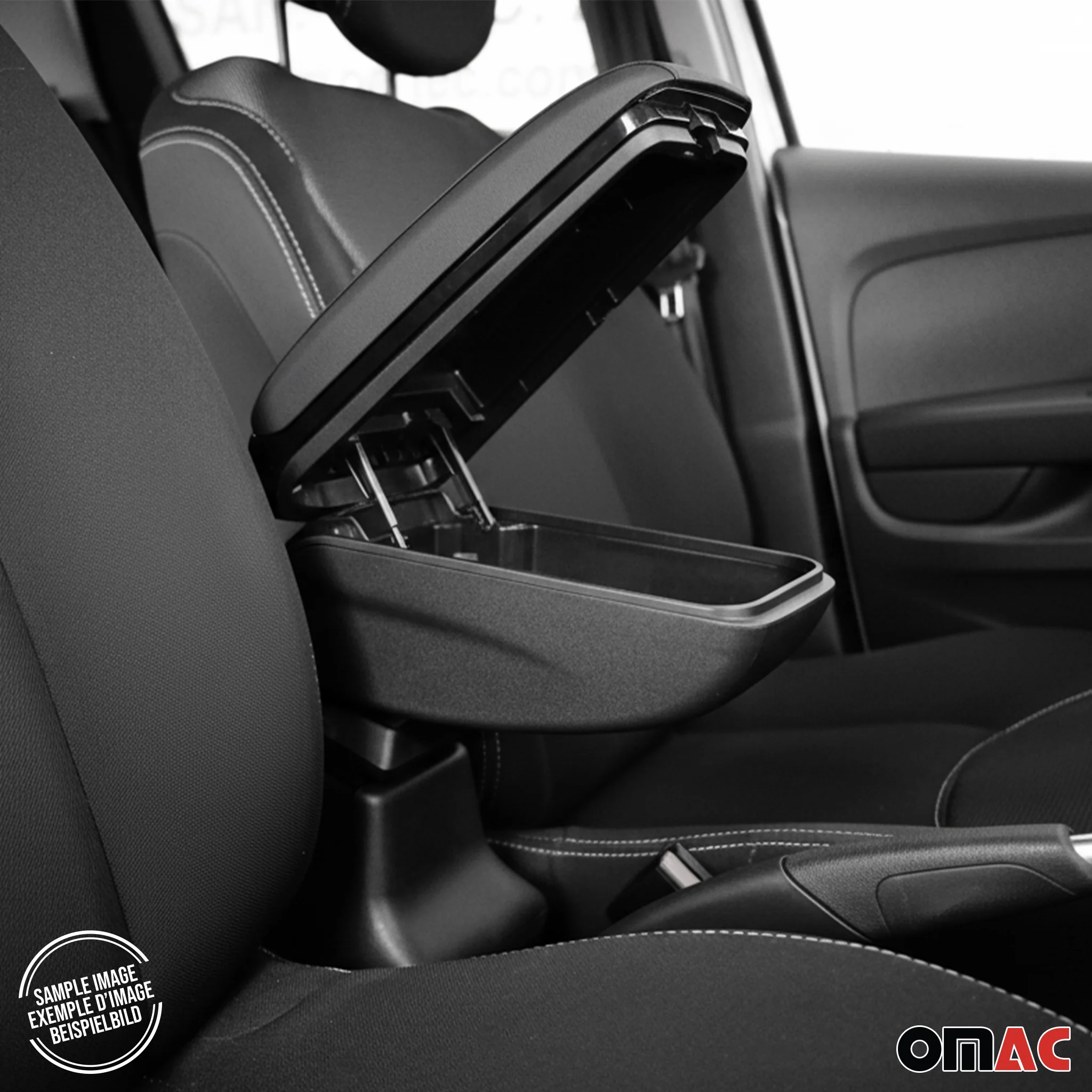 Armlehne Mittelarmlehne Mittelkonsole für Opel Corsa 2014-2019 PU-Leder Schwarz - Image 7