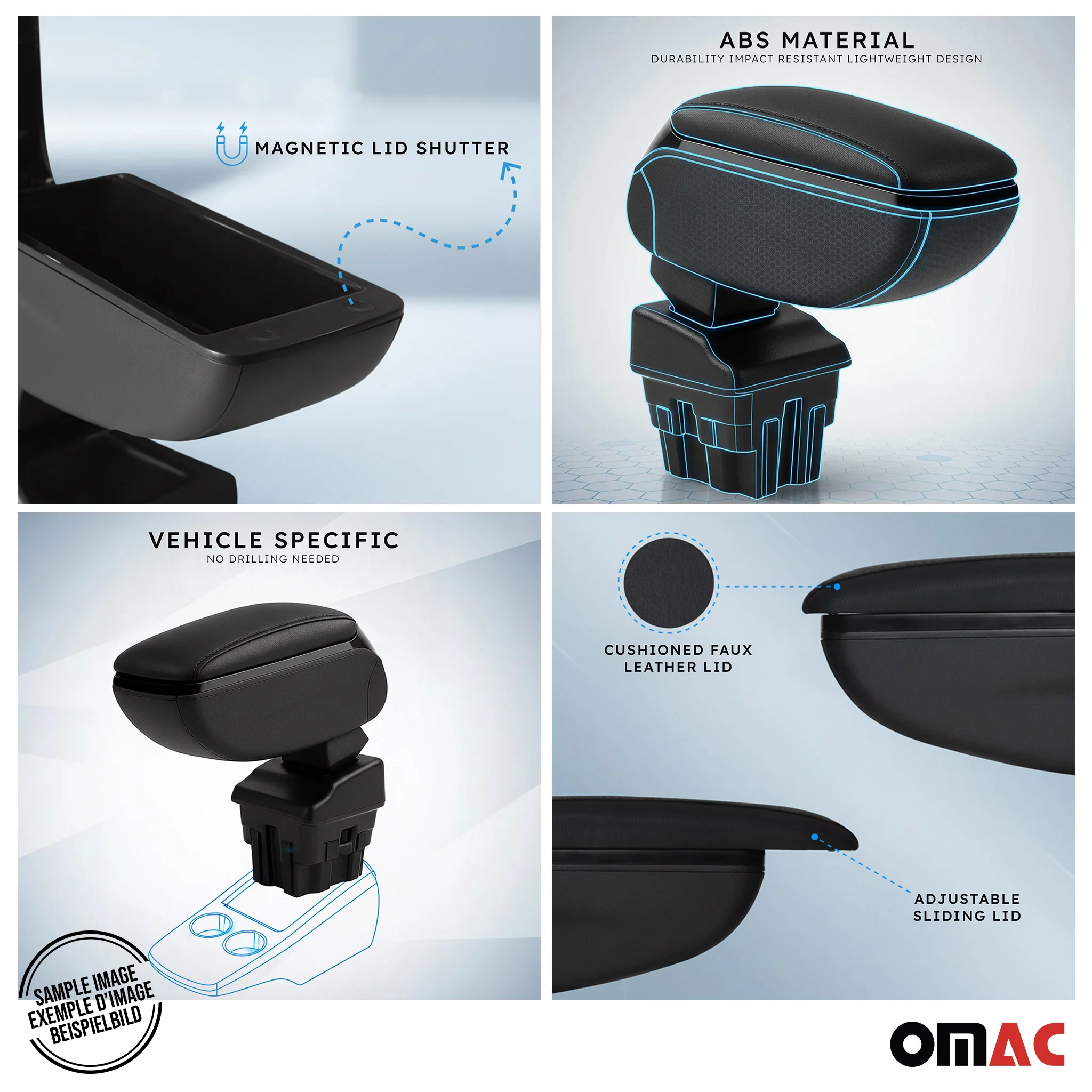 Armlehne Mittelarmlehne für Renault Megane 2009-2016 / Fluence 2010-15 PU-Leder - Image 3