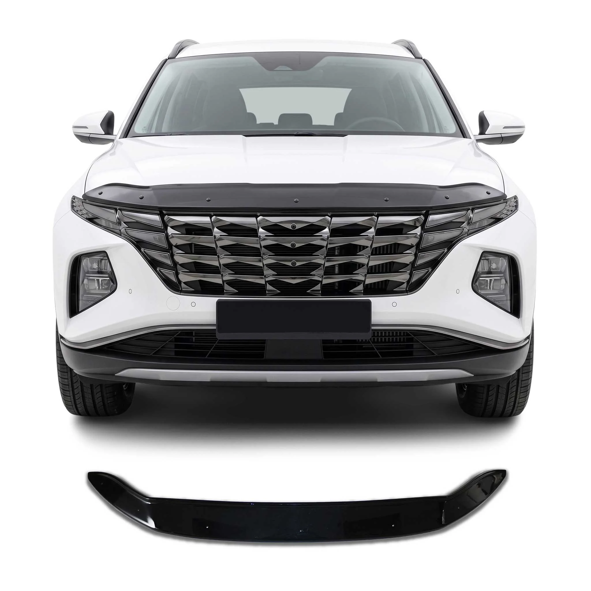 Motorhaube Deflektor Insektenschutz für Hyundai Tucson NX4 2022-2026 Dunkel