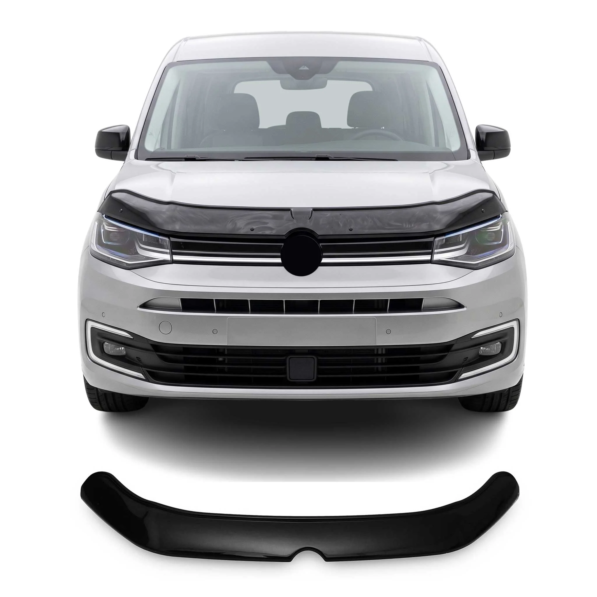 Motorhaube Deflektor Insekten Steinschlagschutz für VW Caddy 2020-2026 Dunkel