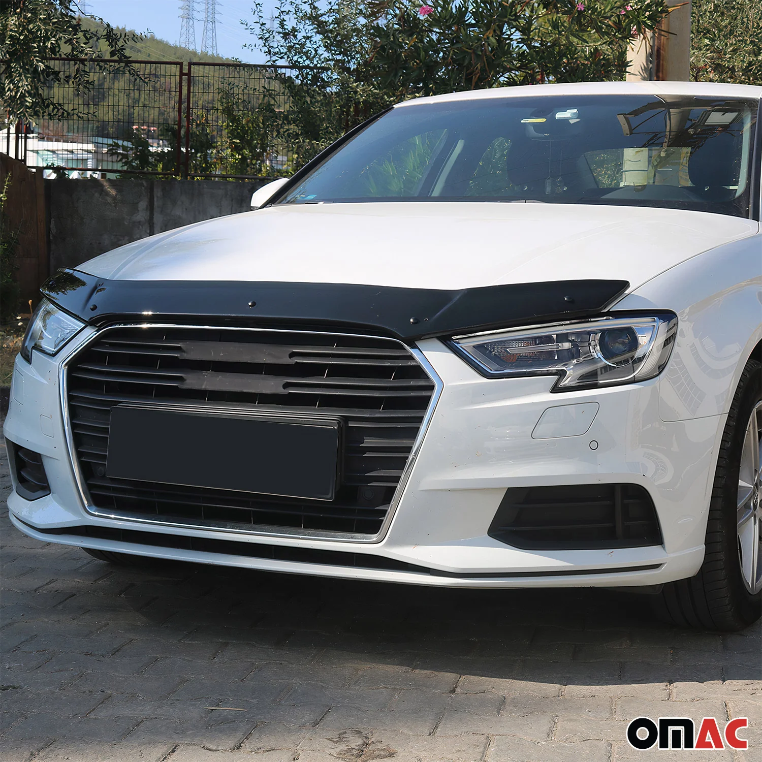 Motorhaube Deflektor für Audi A3 8V 2012-2020 Steinschlagschutz ABS Schwarz - Image 8